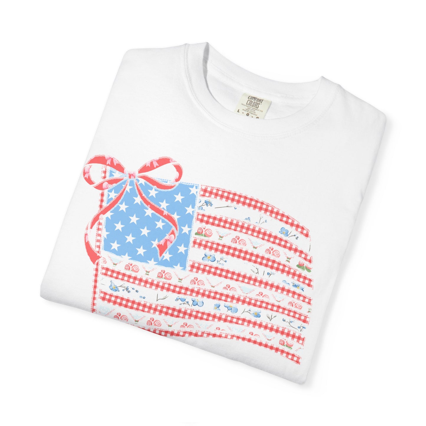 Vintage Floral Flag Garment-Dyed T-shirt