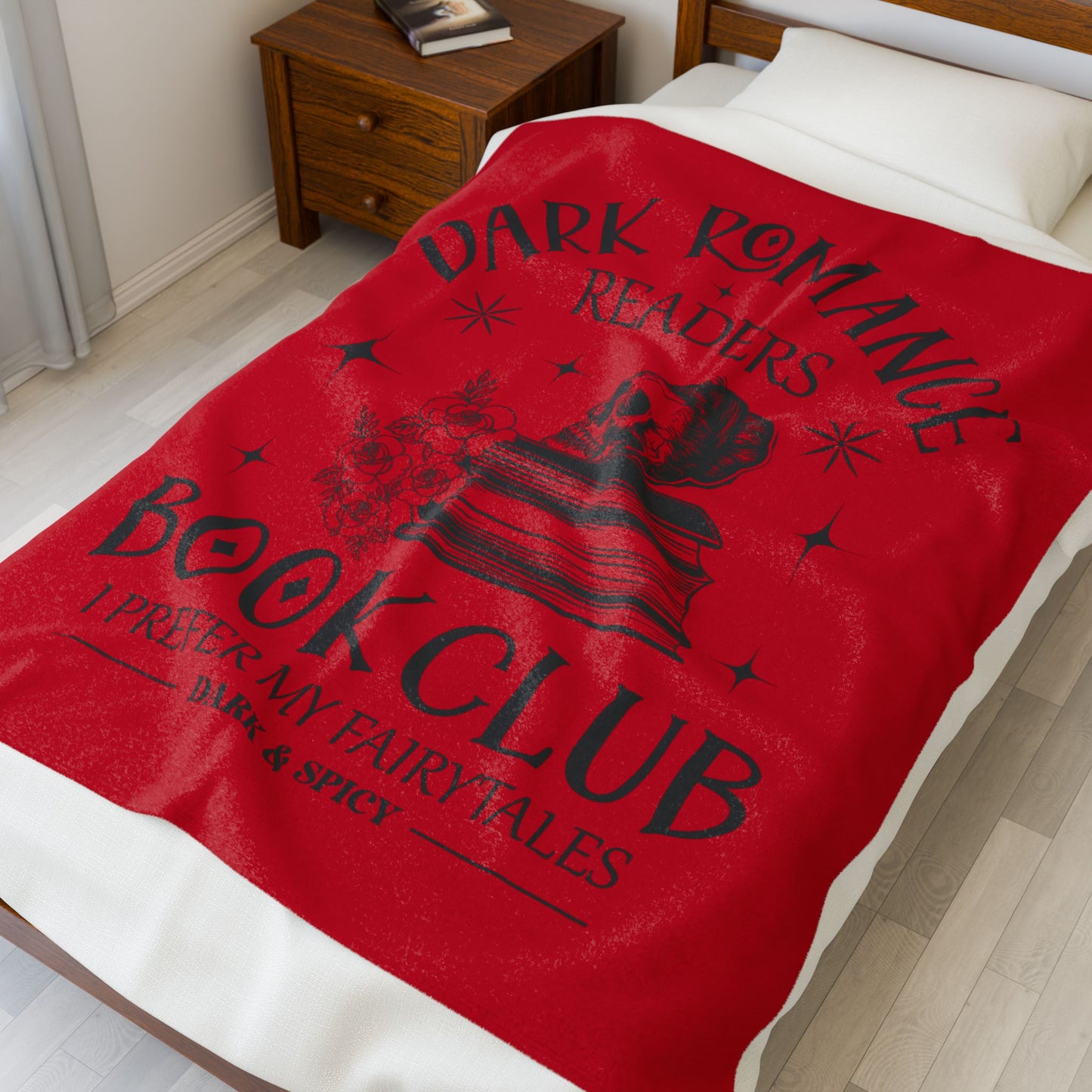 Dark Romance Readers Book Club Velveteen Plush Blanket