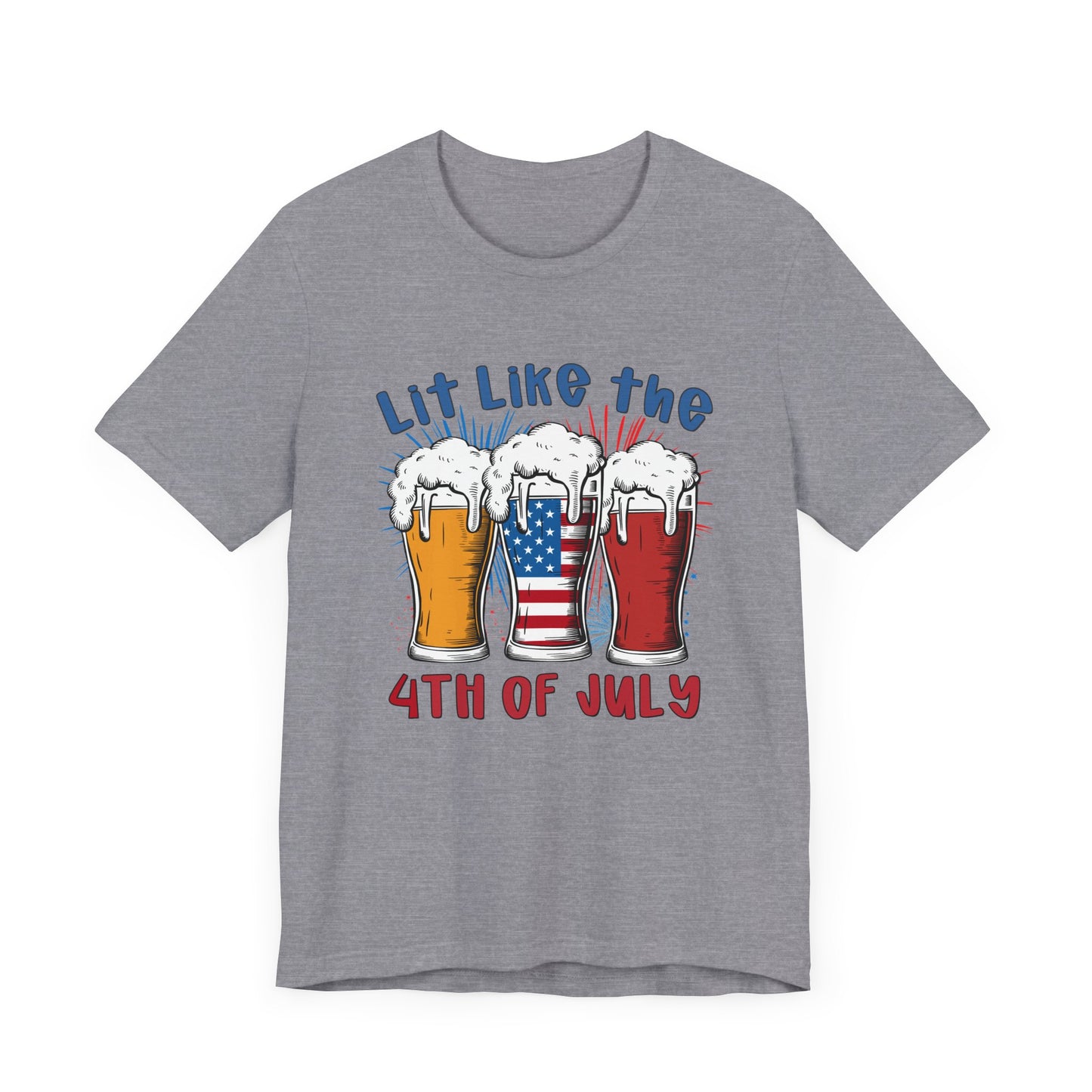 Lit Like The Fourth Of July Jersey Short Sleeve Tee