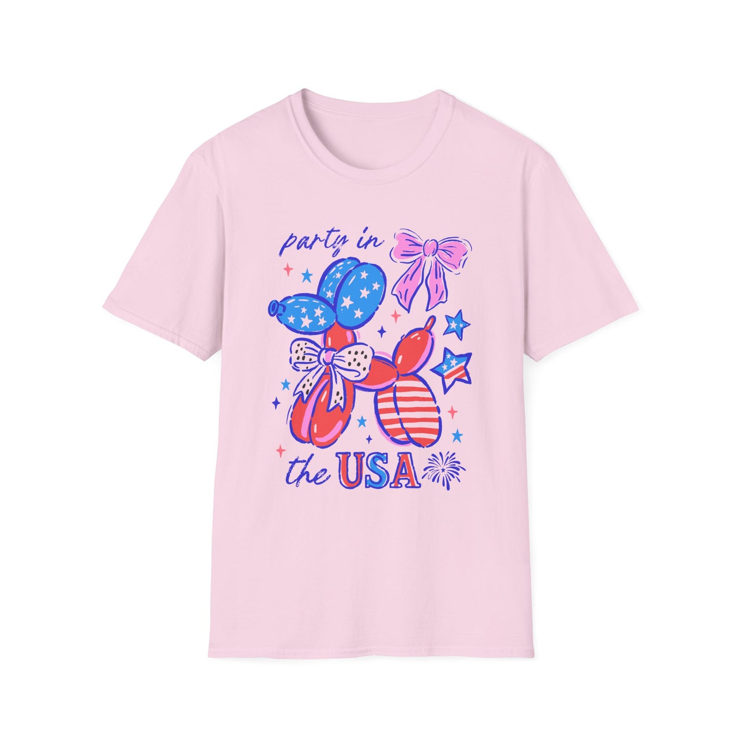 Party In The USA Balloon Dog Softstyle T-Shirt