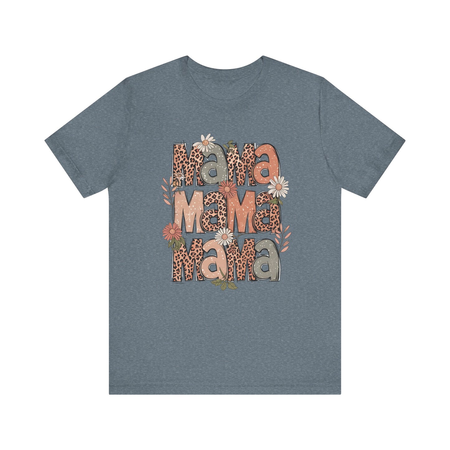 Floral Stacked Mama Jersey Short Sleeve Tee
