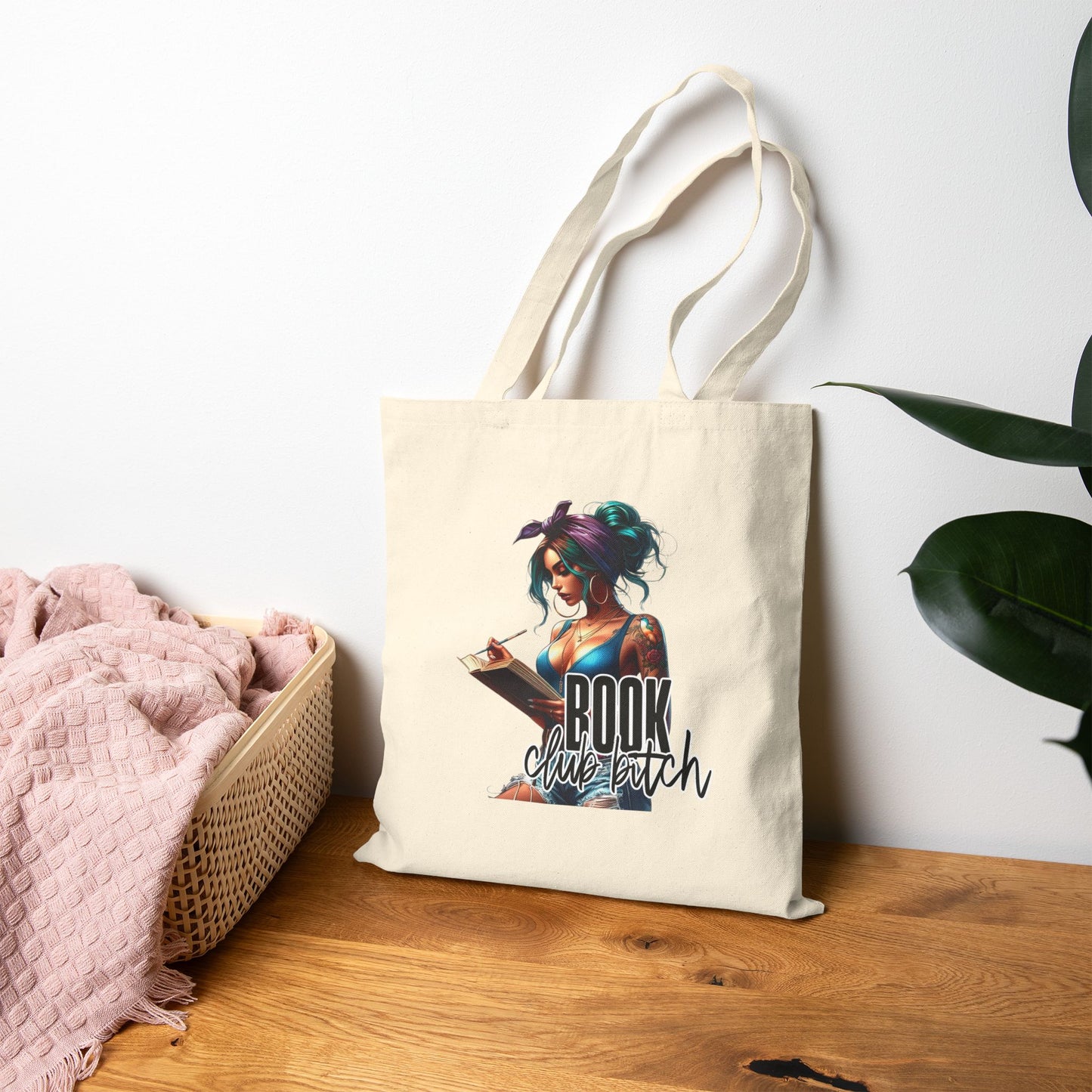 Book Club B Cotton Canvas Tote Bag