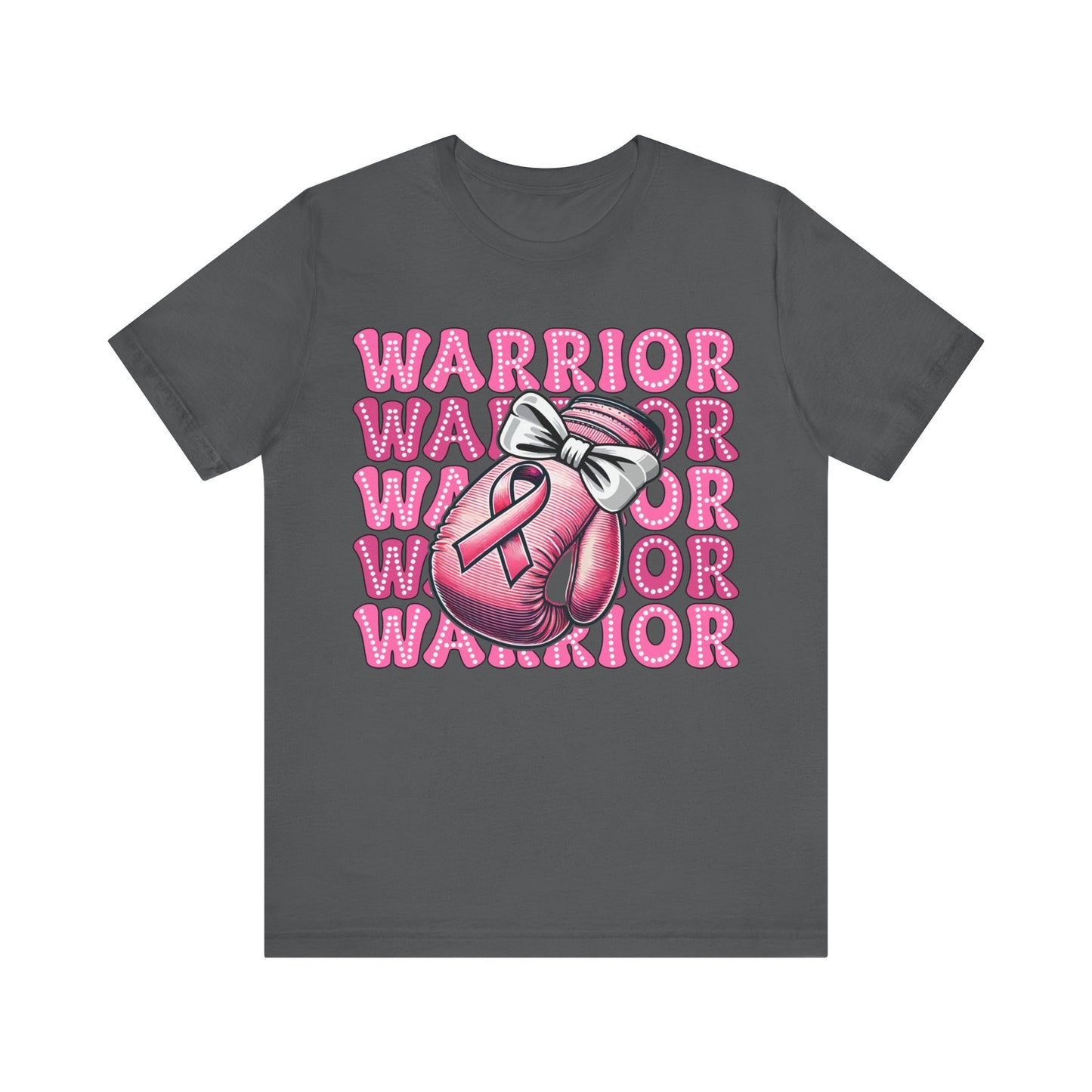 Breast Cancer Warrior Stacked Jersey Short Sleeve Tee