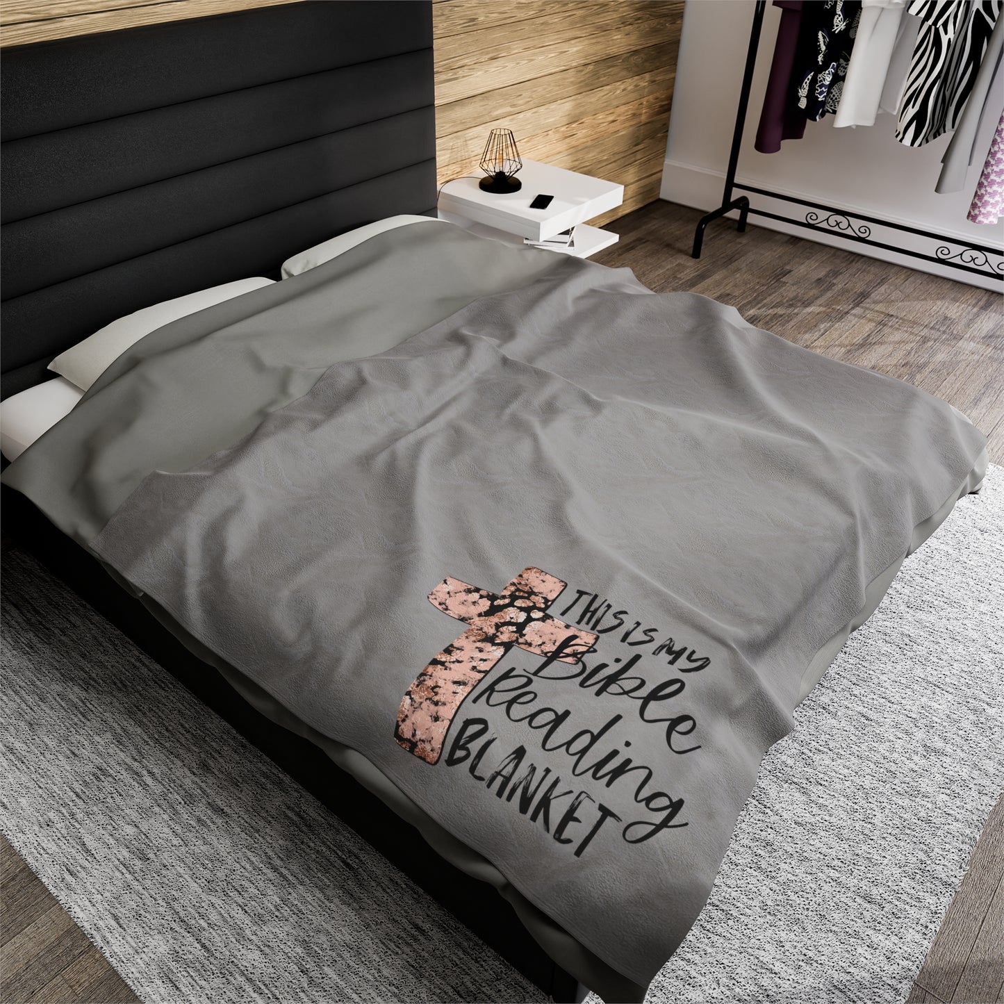 Bible Reading Velveteen Plush Blanket