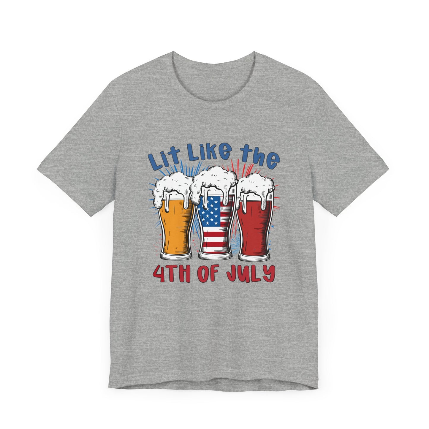 Lit Like The Fourth Of July Jersey Short Sleeve Tee