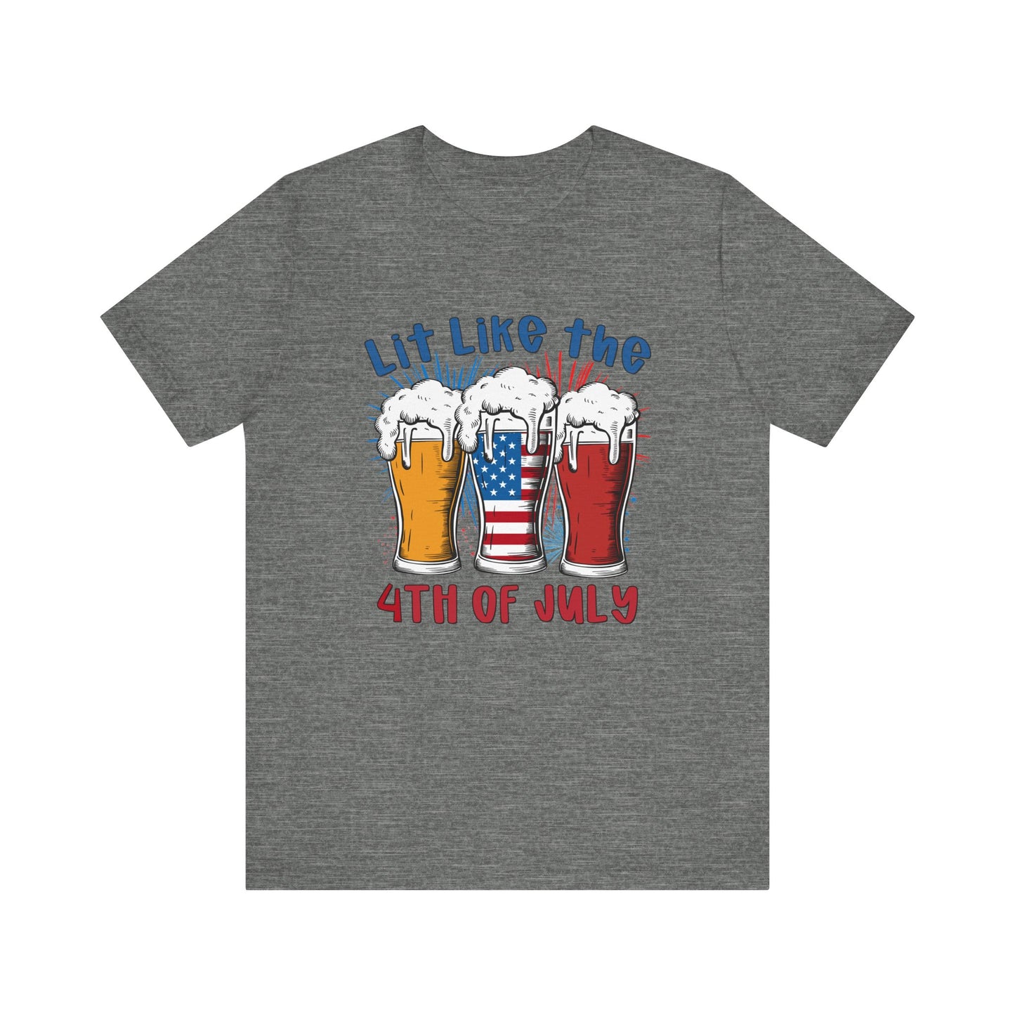 Lit Like The Fourth Of July Jersey Short Sleeve Tee