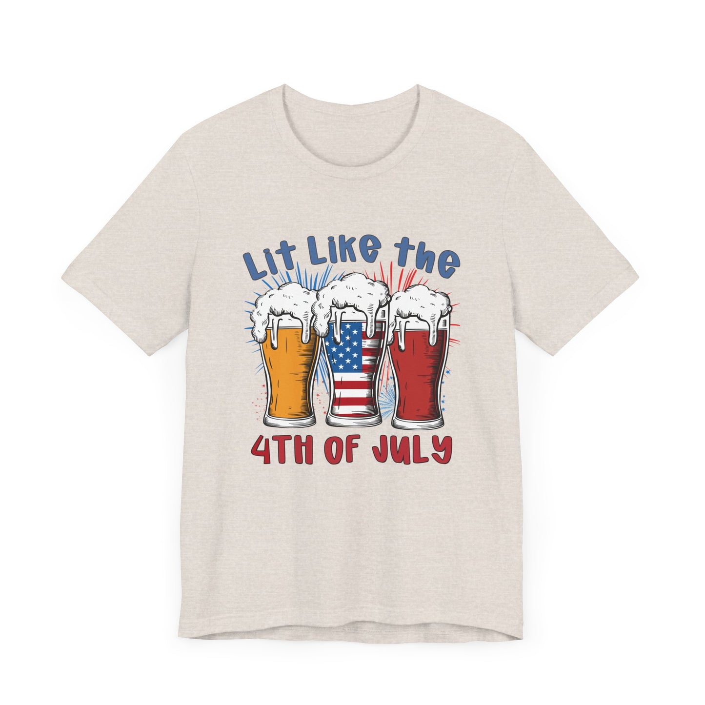 Lit Like The Fourth Of July Jersey Short Sleeve Tee