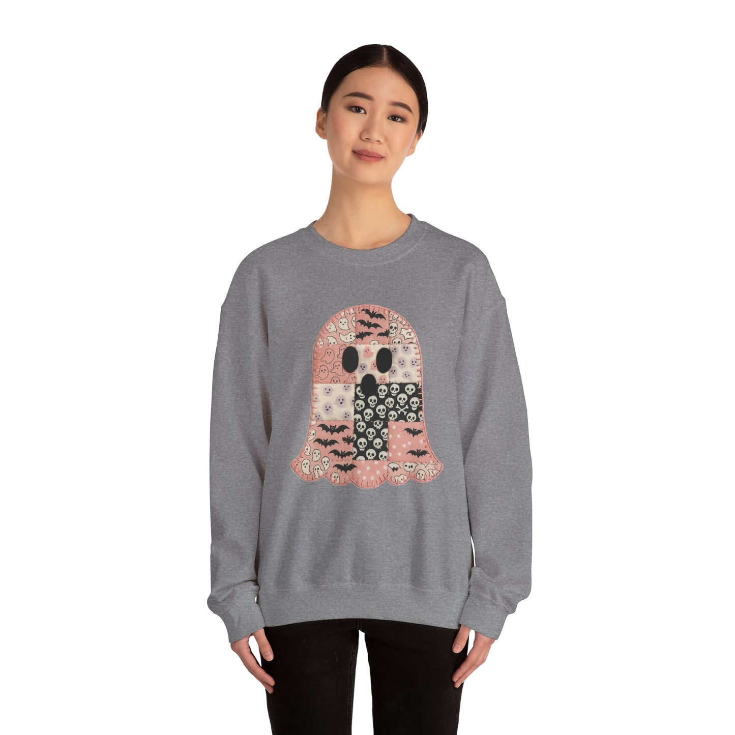 Patchwork Ghost Heavy Blend™ Crewneck Sweatshirt