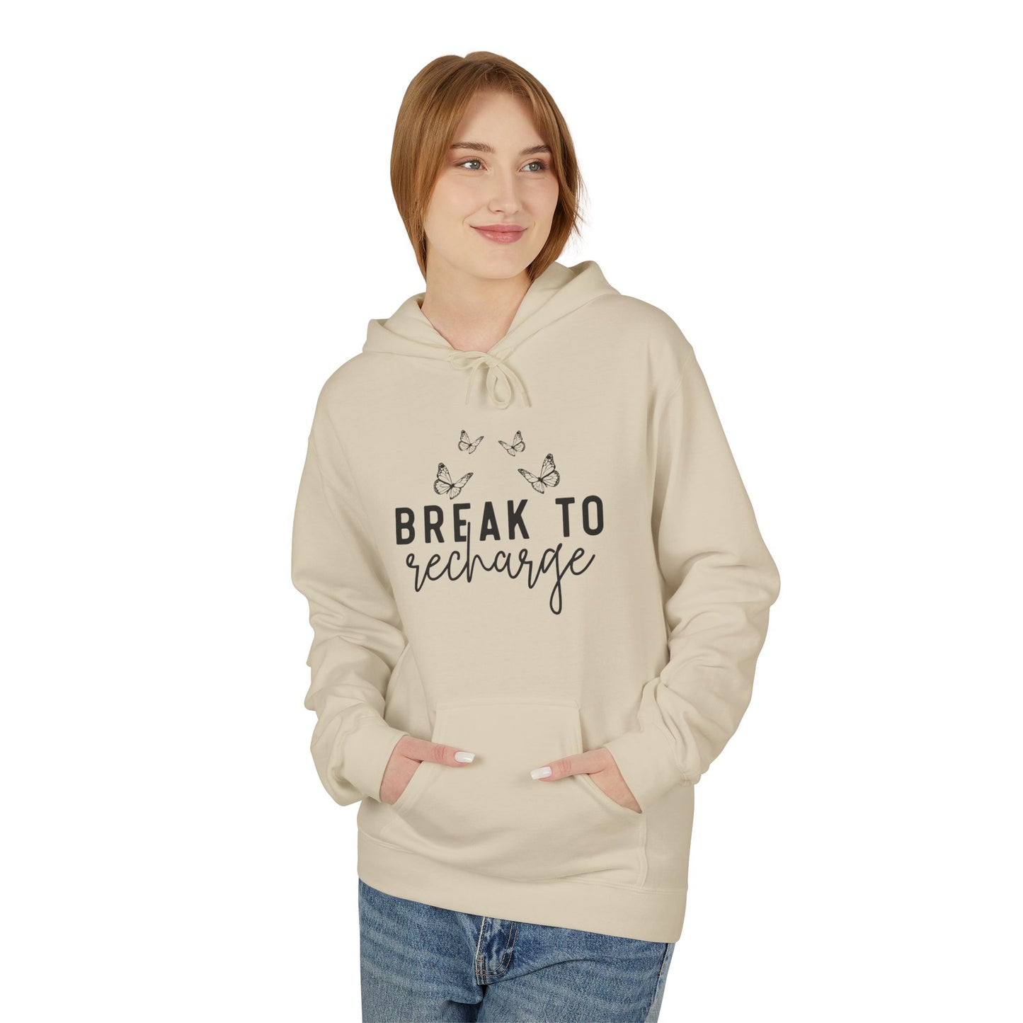 Break To Recharge Midweight Softstyle Fleece Hoodie