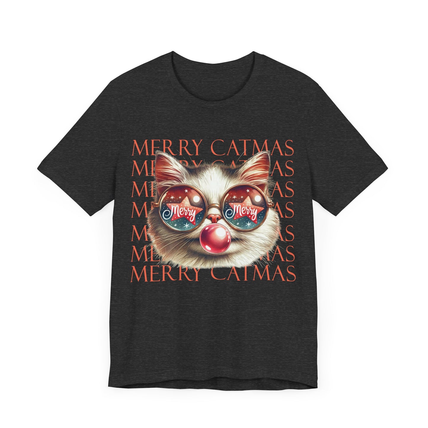Merry Catmas Jersey Short Sleeve Tee