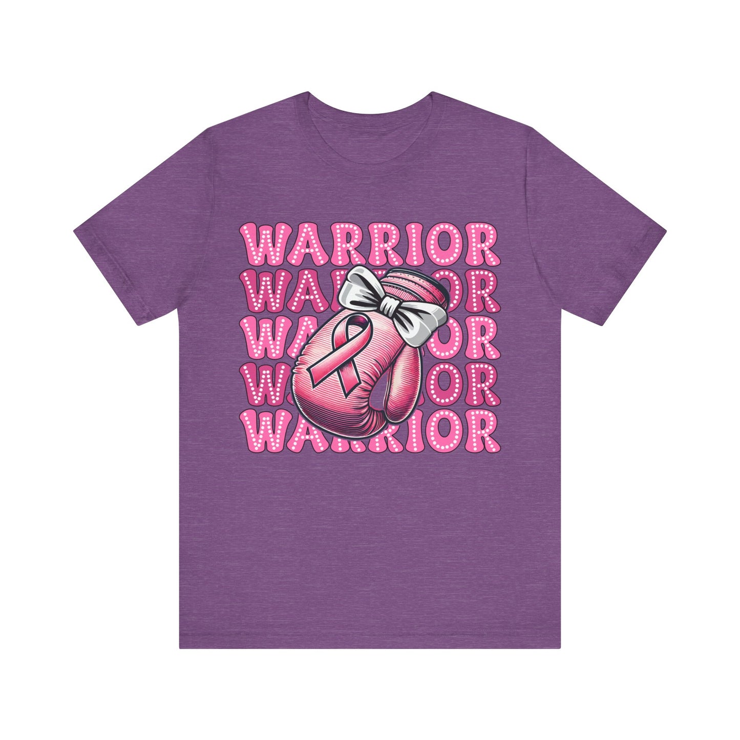 Breast Cancer Warrior Stacked Jersey Short Sleeve Tee