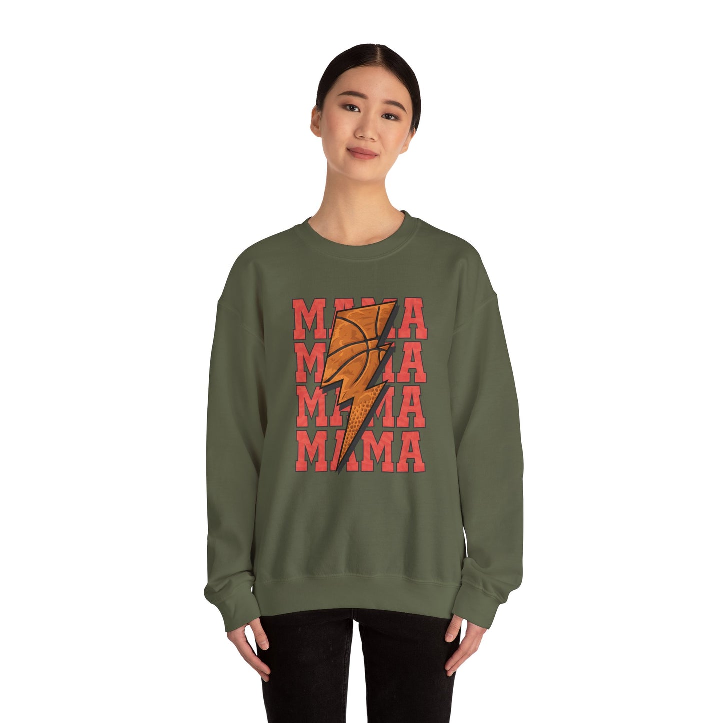 Stacked Basketball Mama Heavy Blend™ Crewneck Sweatshirt