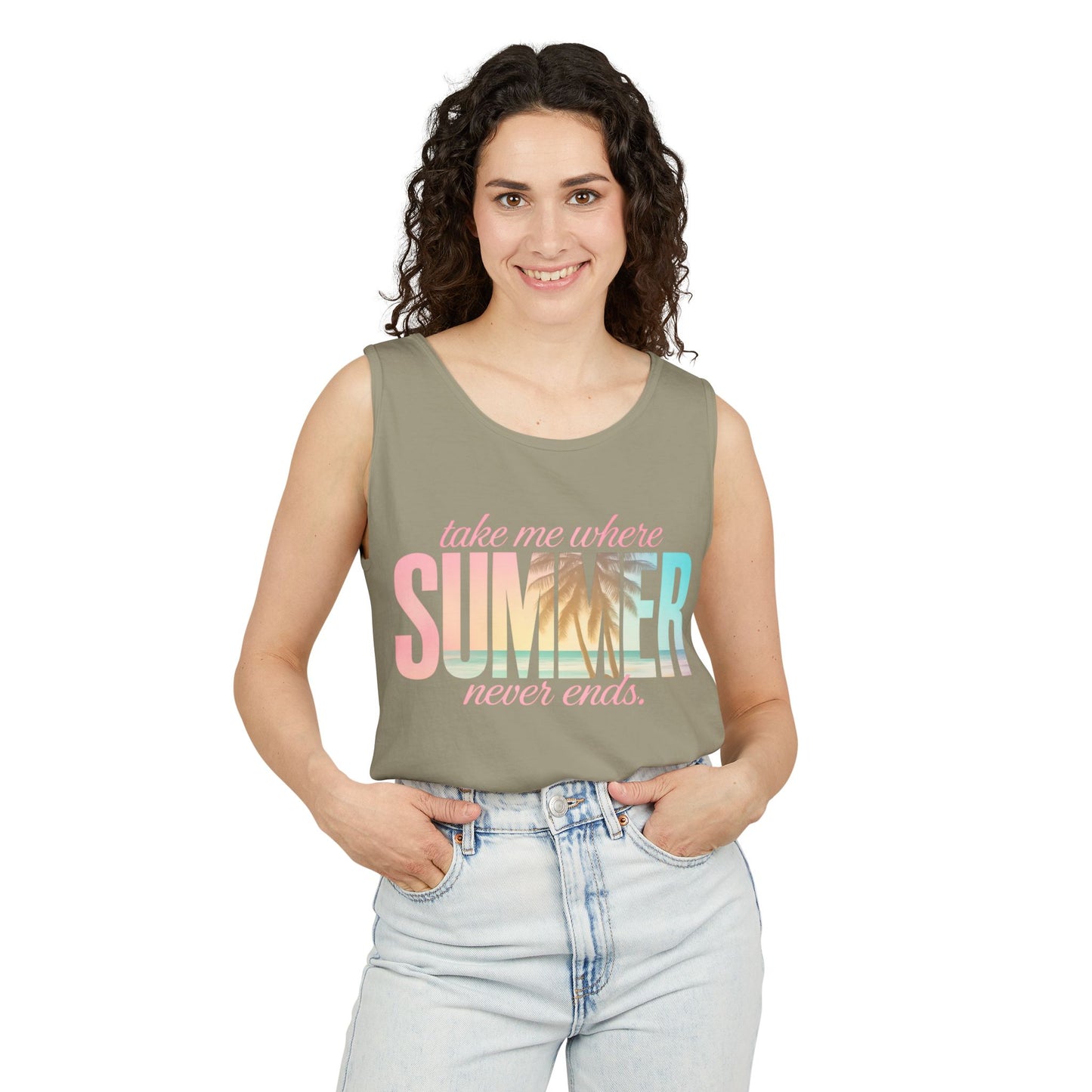 Summer Never Ends Garment-Dyed Tank Top