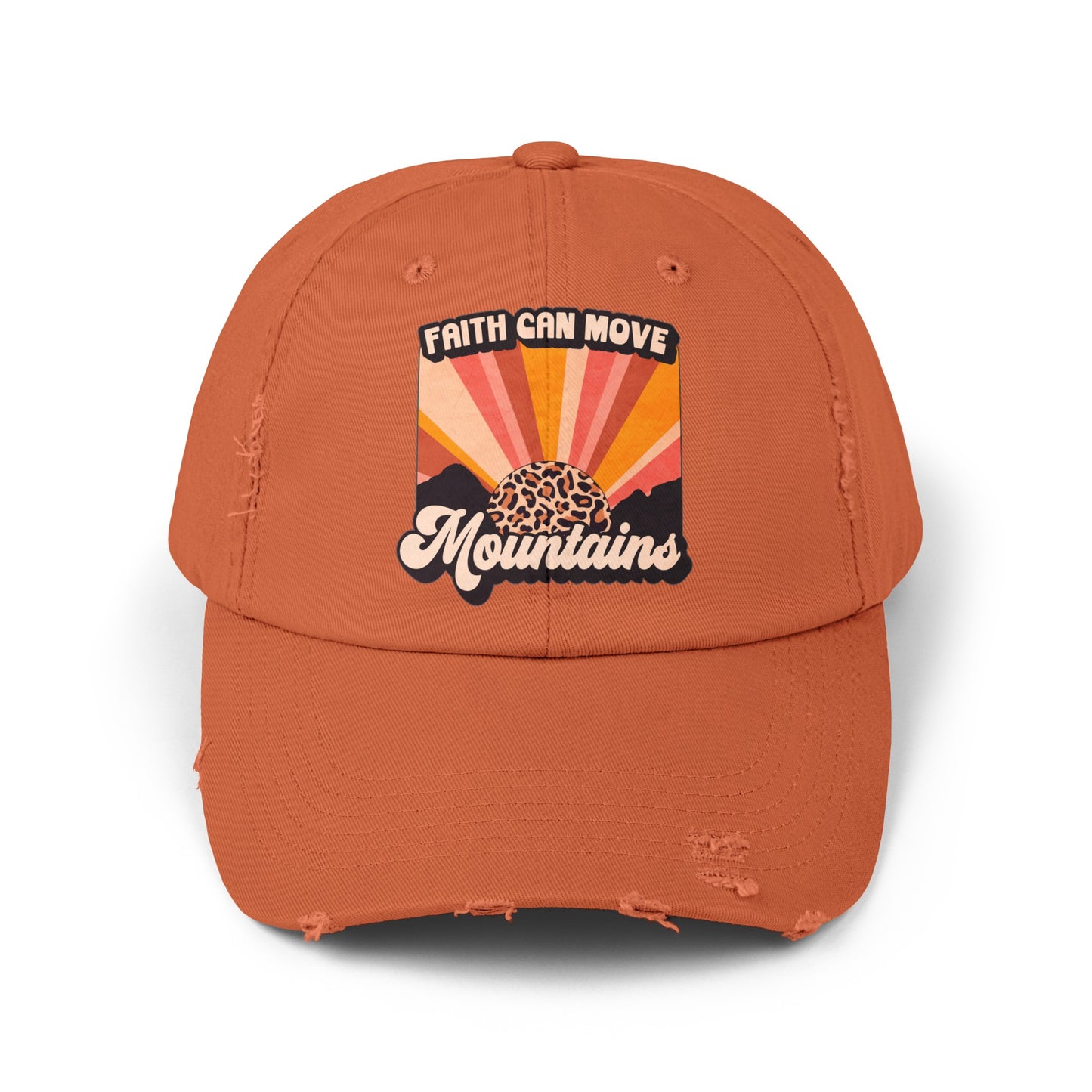 Faith Can Move Mountains Distressed Cap