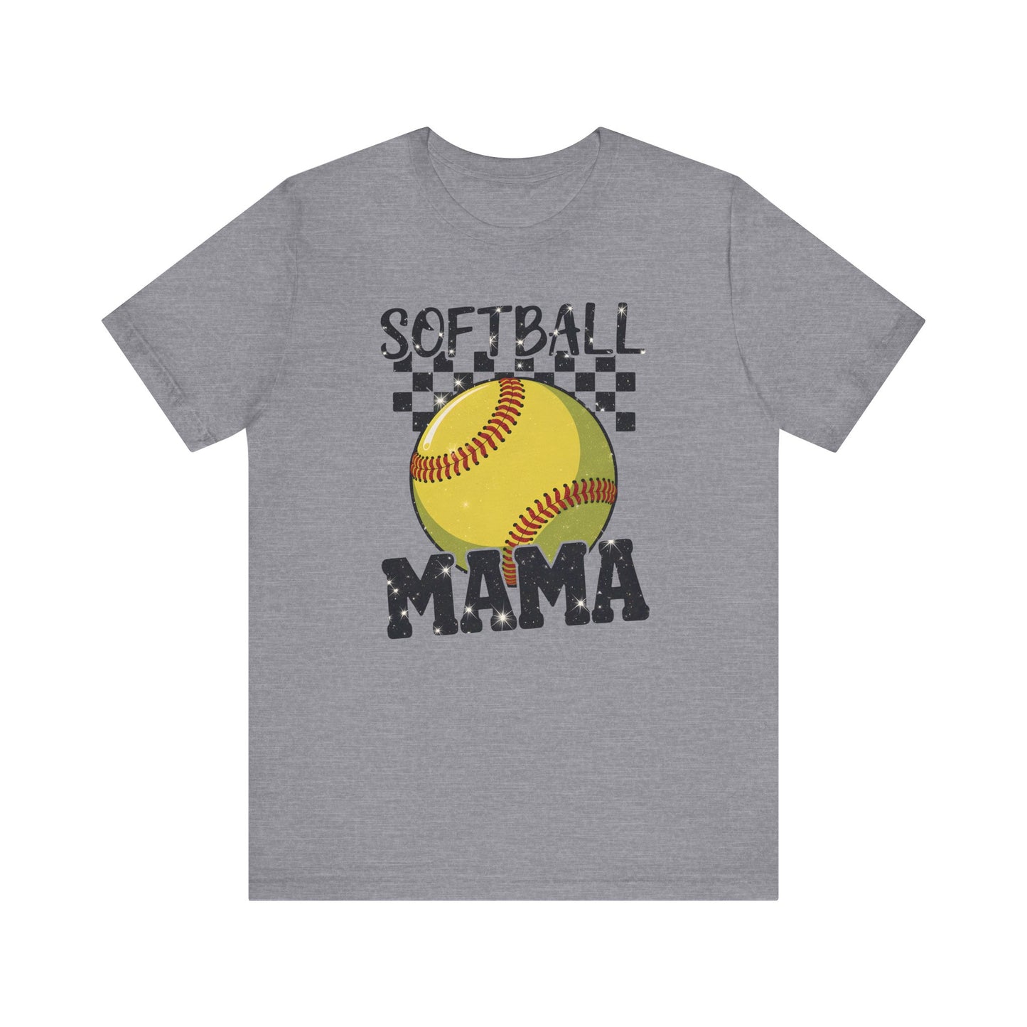 Sparkle Softball Mama Jersey Short Sleeve Tee