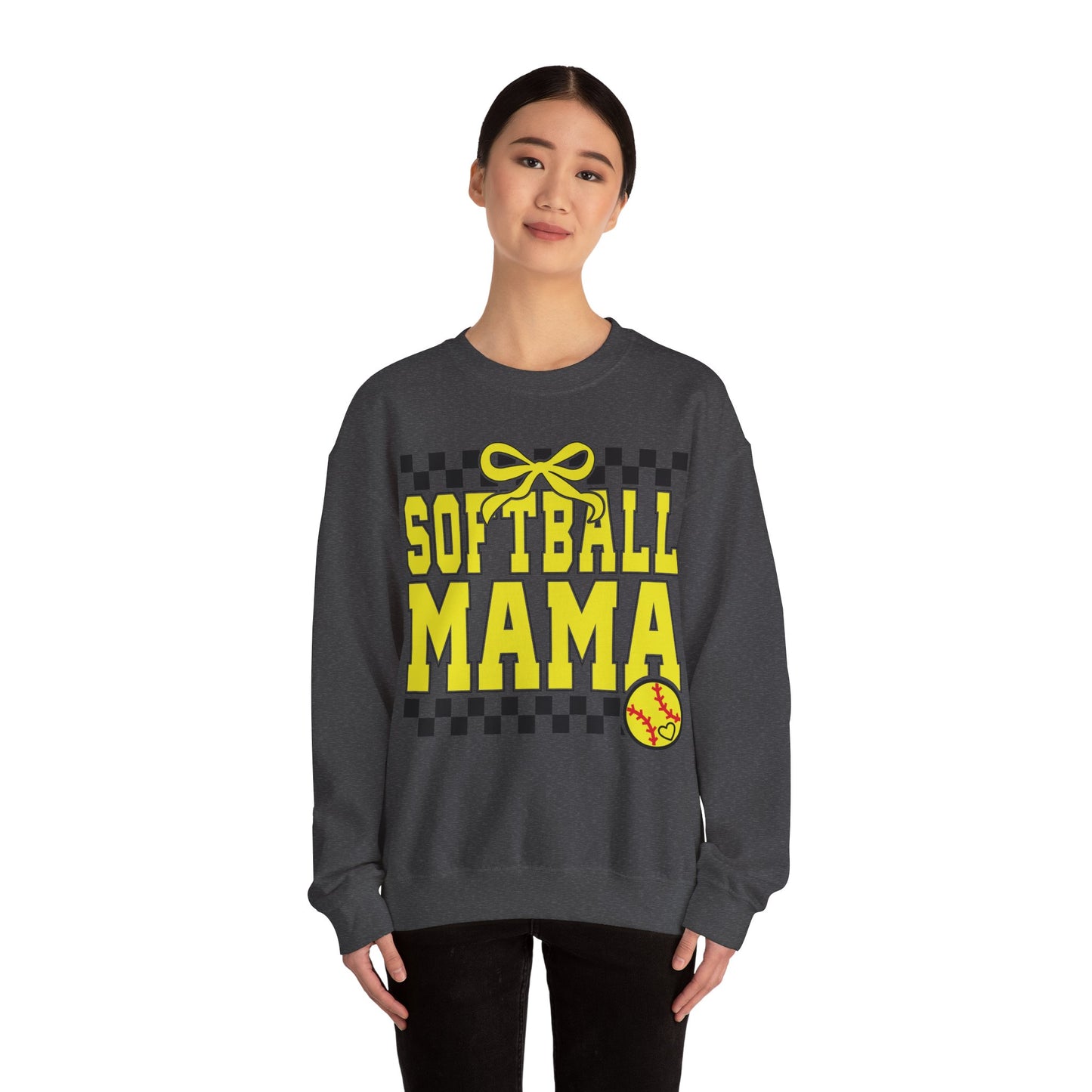 Softball Mama Heavy Blend™ Crewneck Sweatshirt