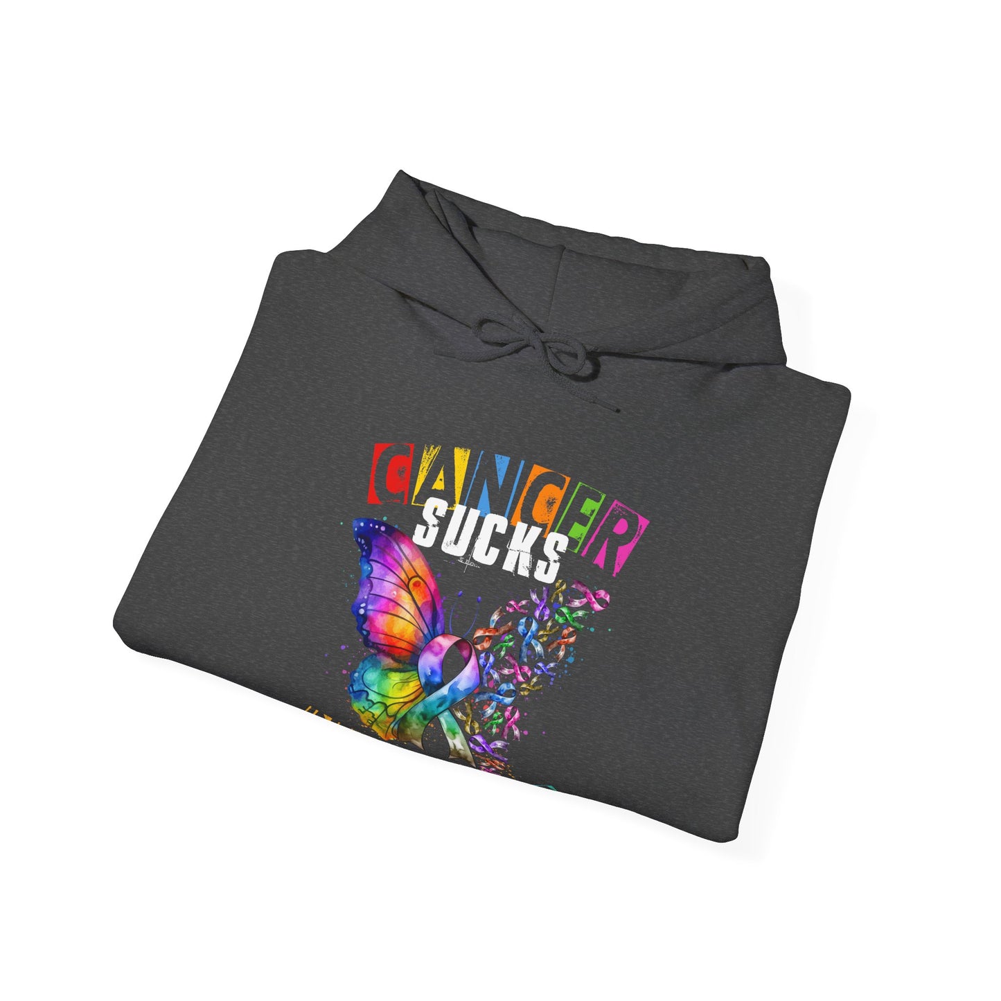 Cancer Sucks In All Colors Heavy Blend™ Hooded Sweatshirt