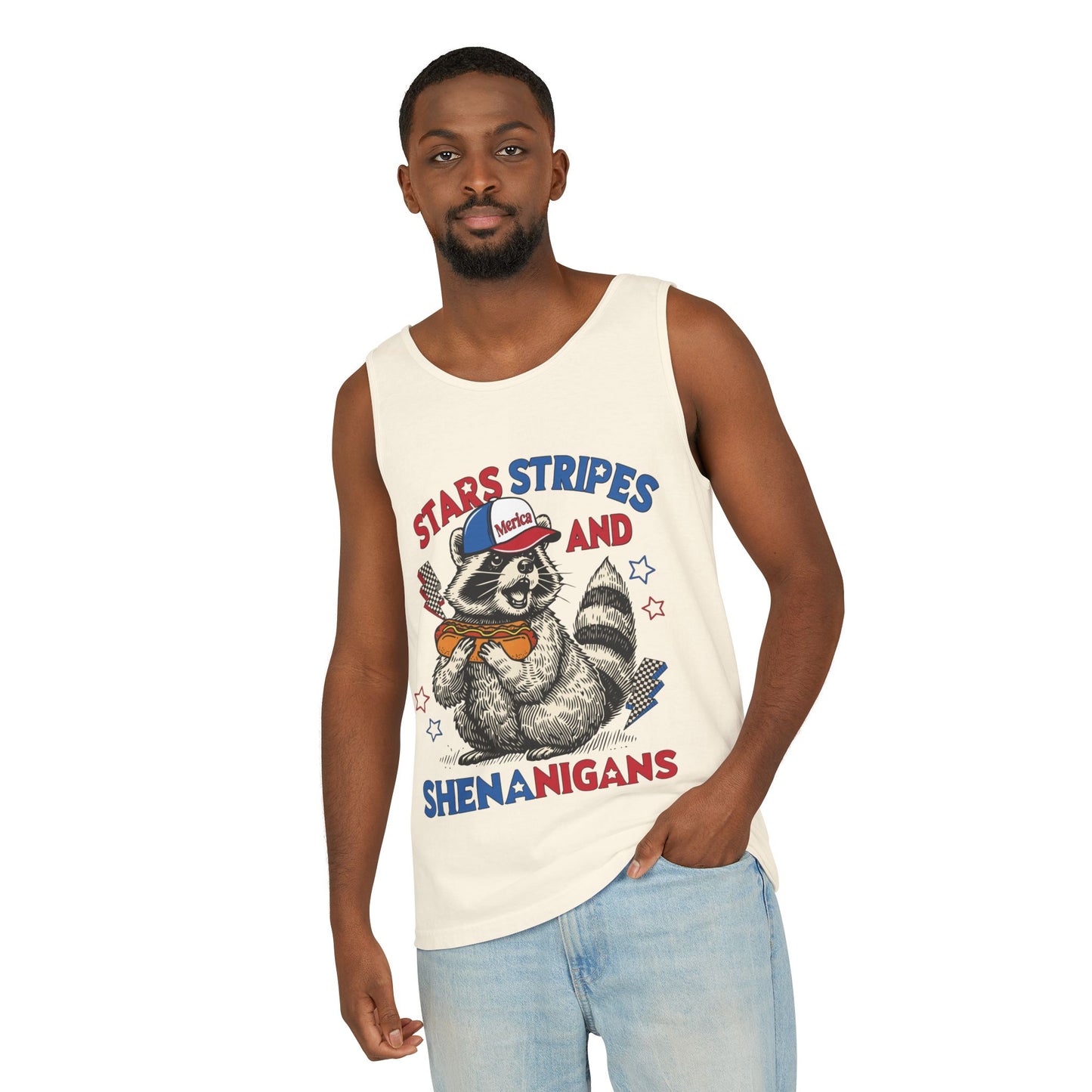 Stars Stripes and Shenanigans Garment-Dyed Tank Top