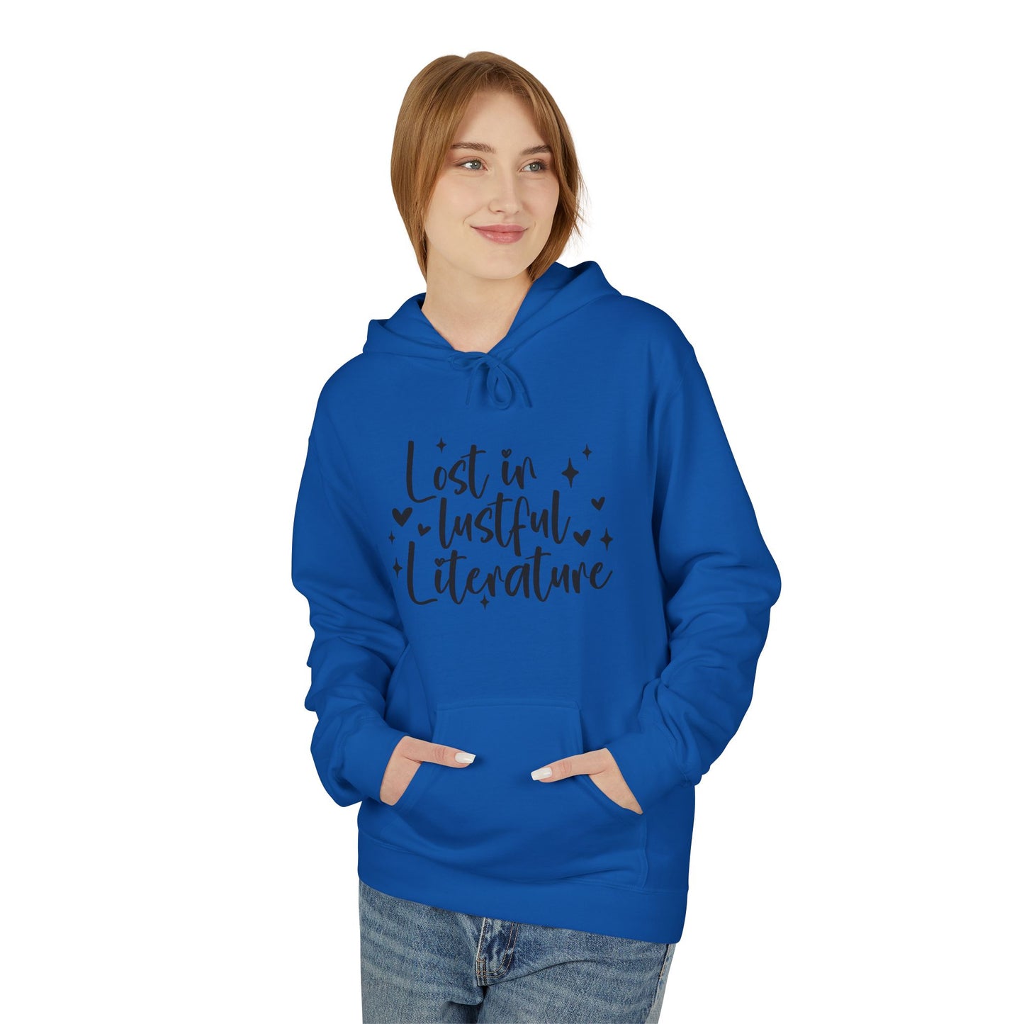 Lost in Lustful Literature Midweight Softstyle Fleece Hoodie