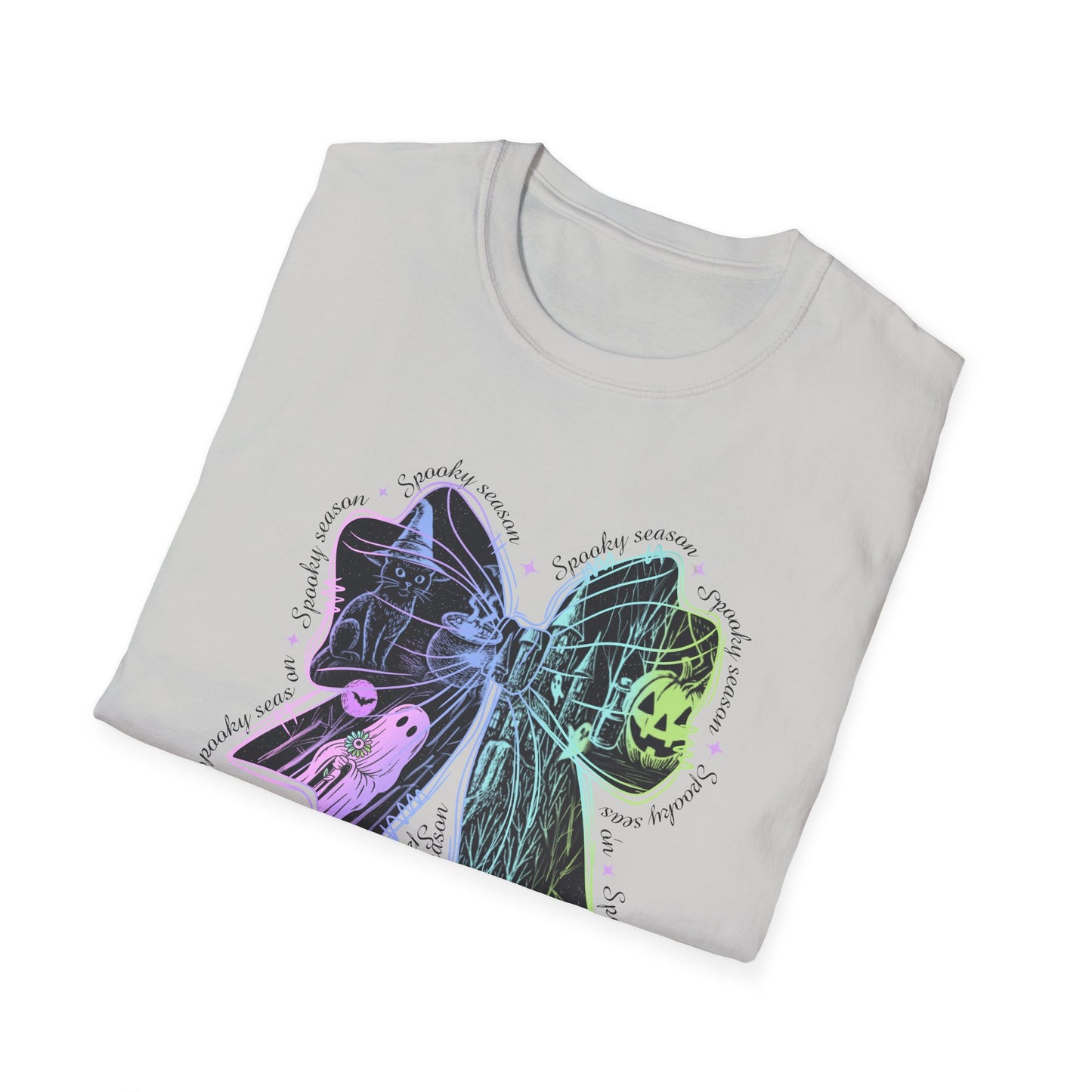 Neon Spooky Bow Softstyle T-Shirt