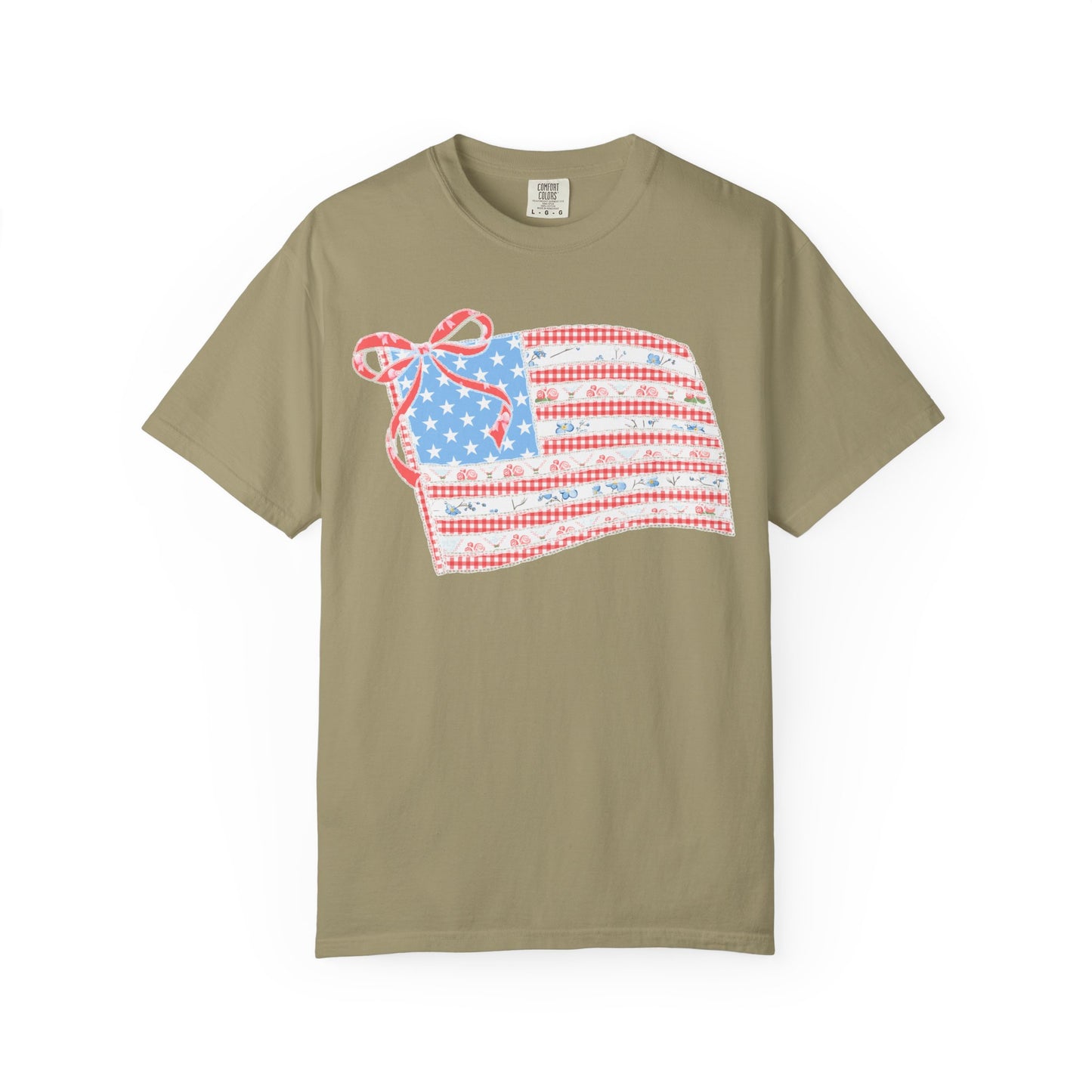 Vintage Floral Flag Garment-Dyed T-shirt