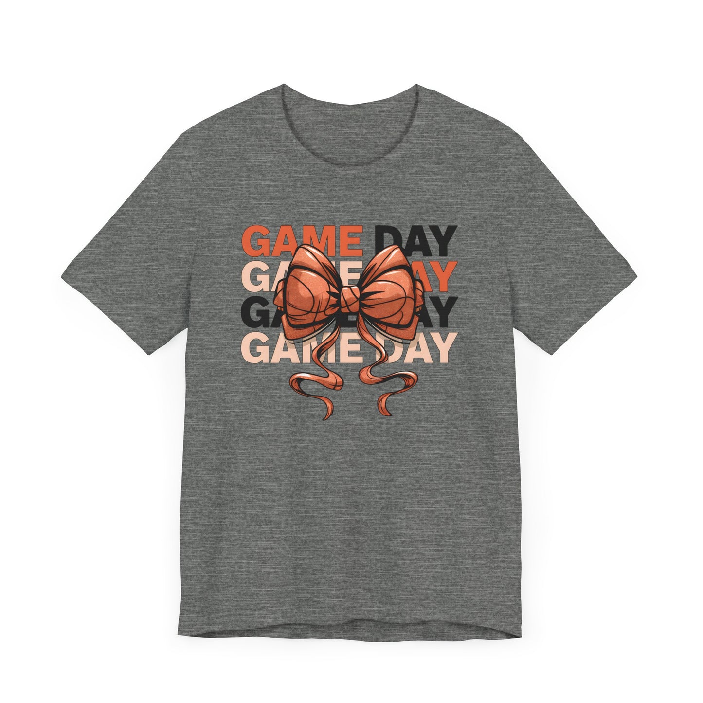 Game Day Basketball Bow Jersey Short Sleeve Tee