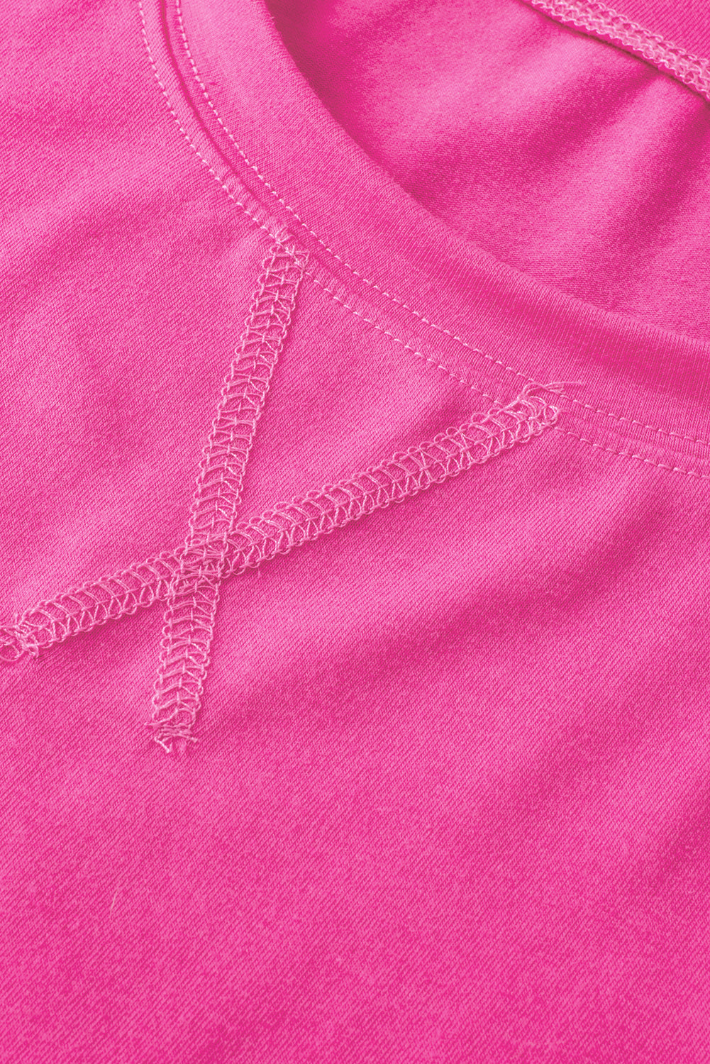 Rose Red Light Pink Longline Short Sleeve Side Slit