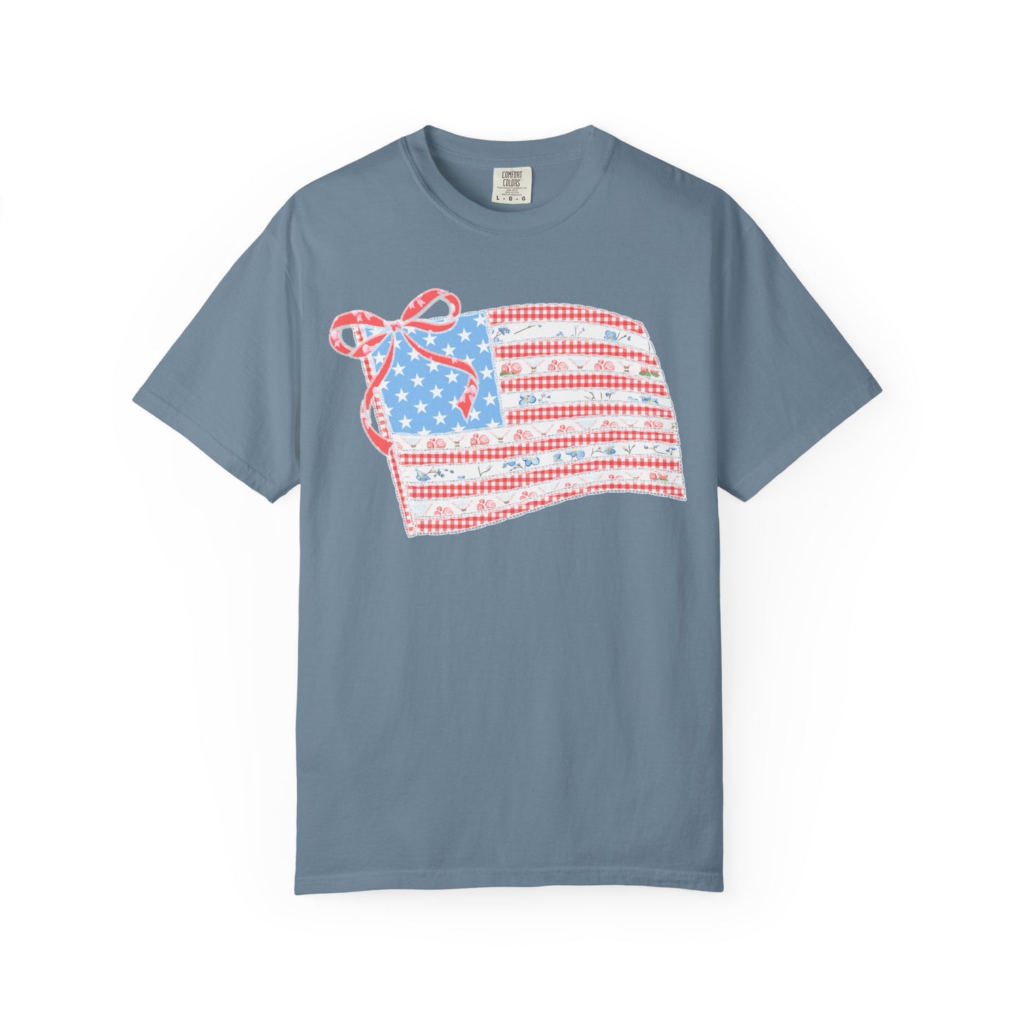 Vintage Floral Flag Garment-Dyed T-shirt