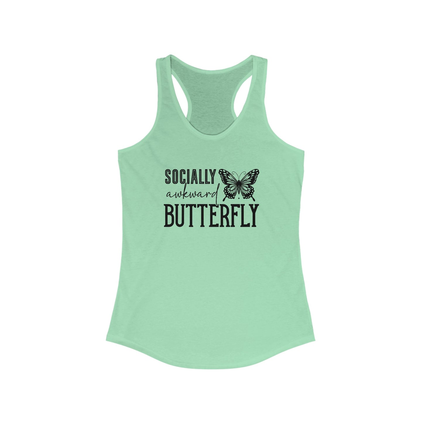 Socially Awkward Butterfly Women's Ideal Racerback Tank