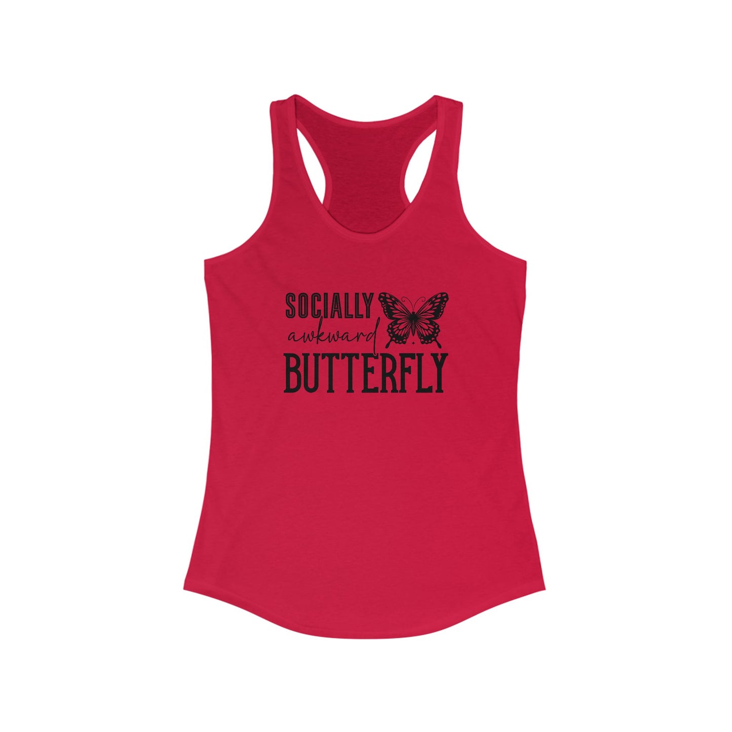 Socially Awkward Butterfly Women's Ideal Racerback Tank