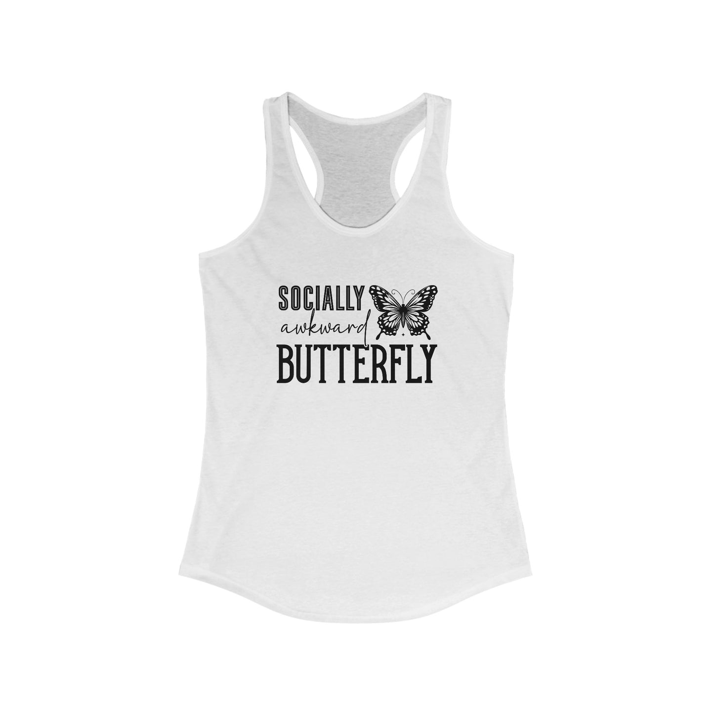 Socially Awkward Butterfly Women's Ideal Racerback Tank