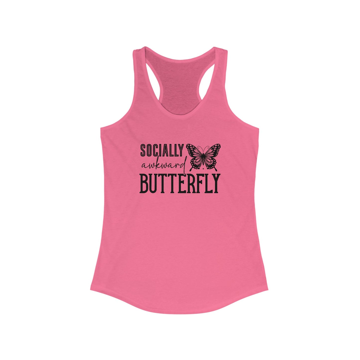 Socially Awkward Butterfly Women's Ideal Racerback Tank