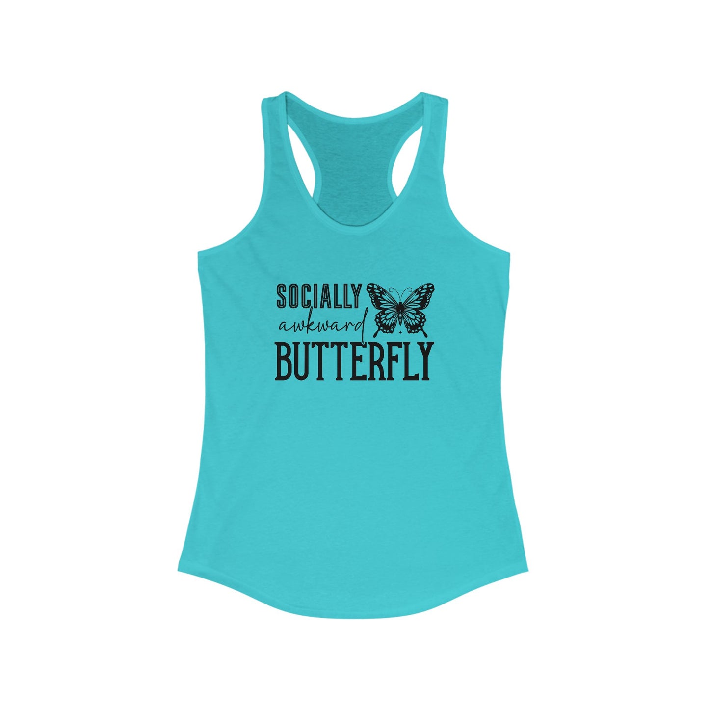 Socially Awkward Butterfly Women's Ideal Racerback Tank