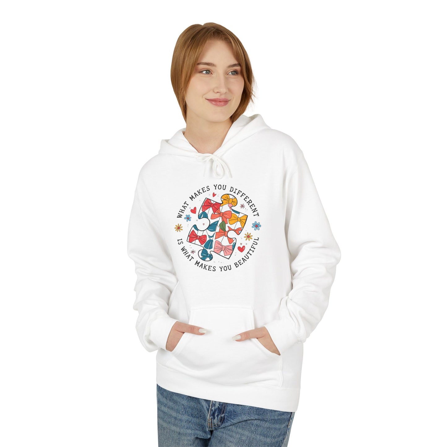 Retro Autism Coquette Midweight Softstyle Fleece Hoodie