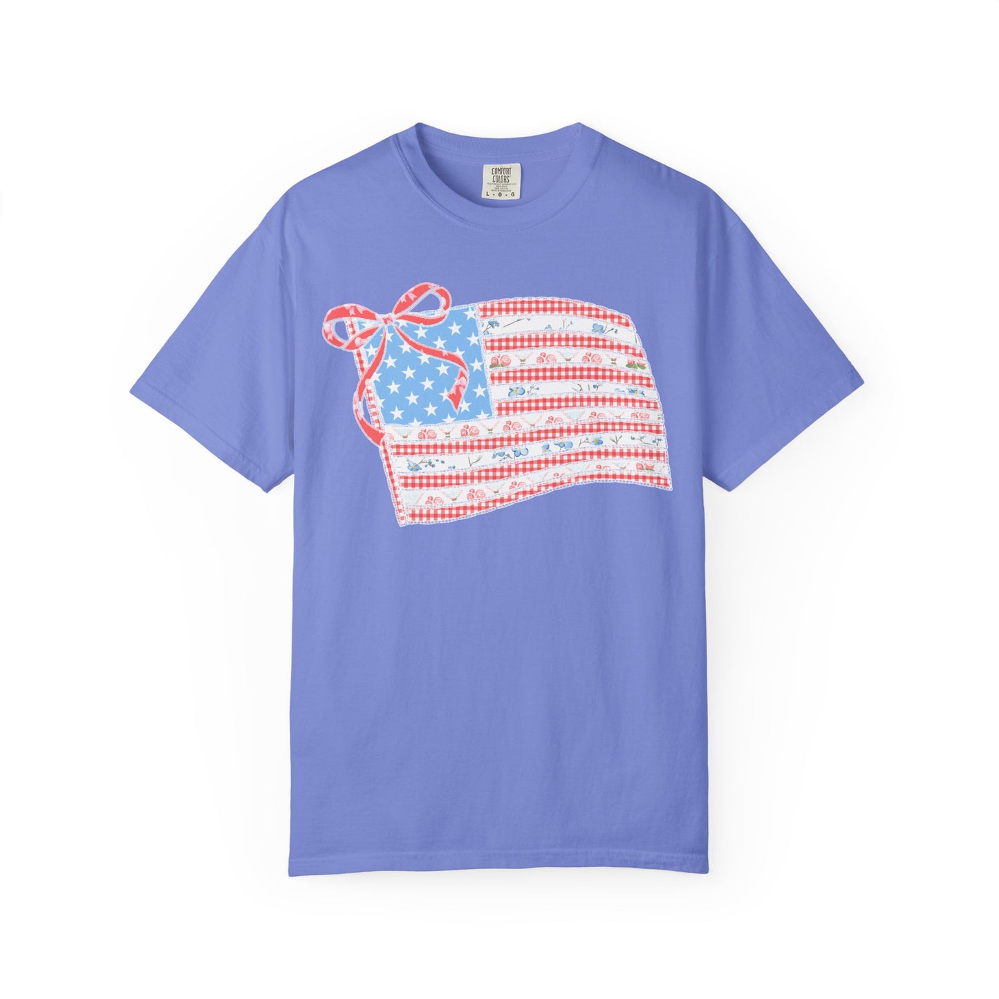 Vintage Floral Flag Garment-Dyed T-shirt