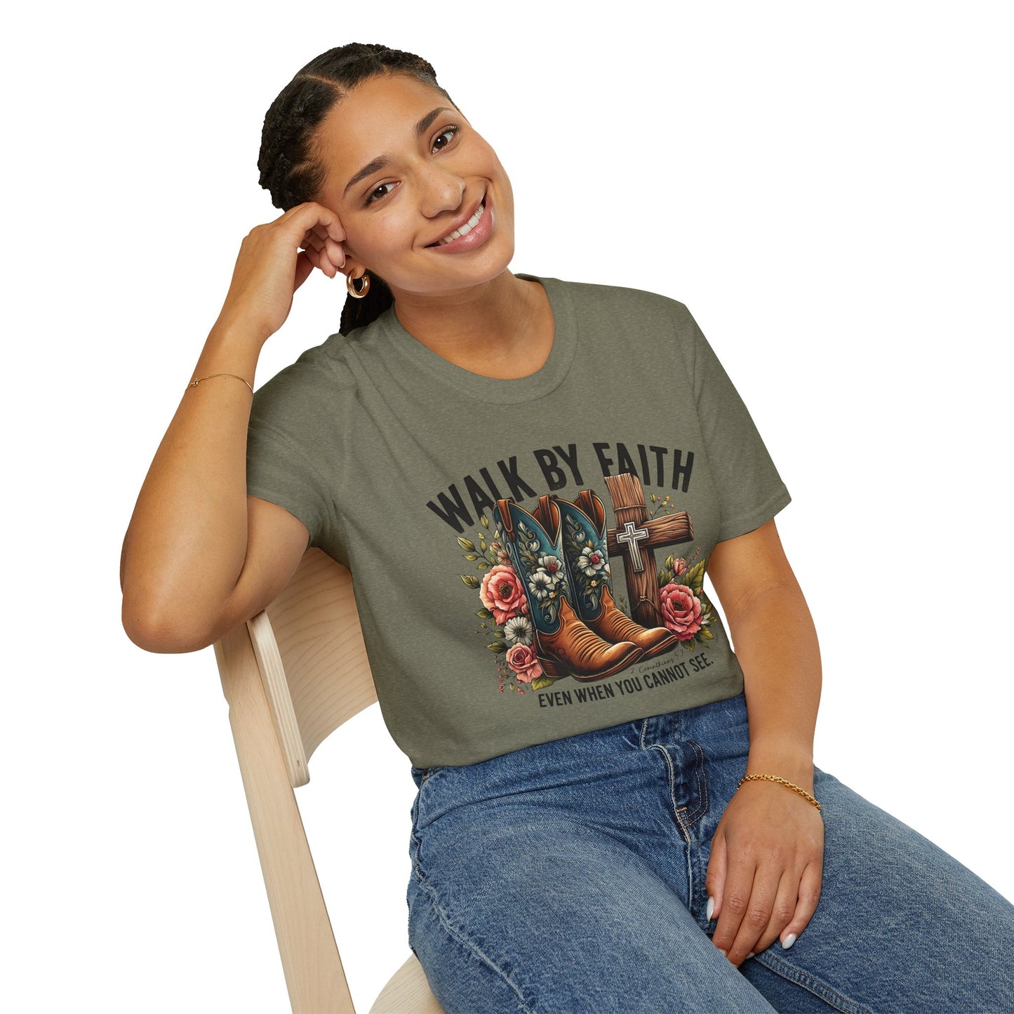Walk By Faith Even When You Cannot See Softstyle T-Shirt