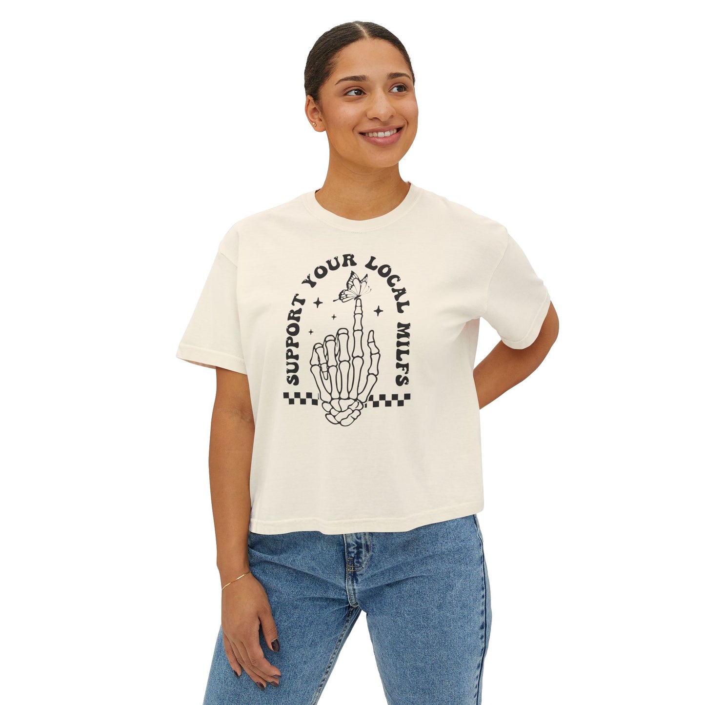 Support Your Local Milfs Women's Boxy Tee