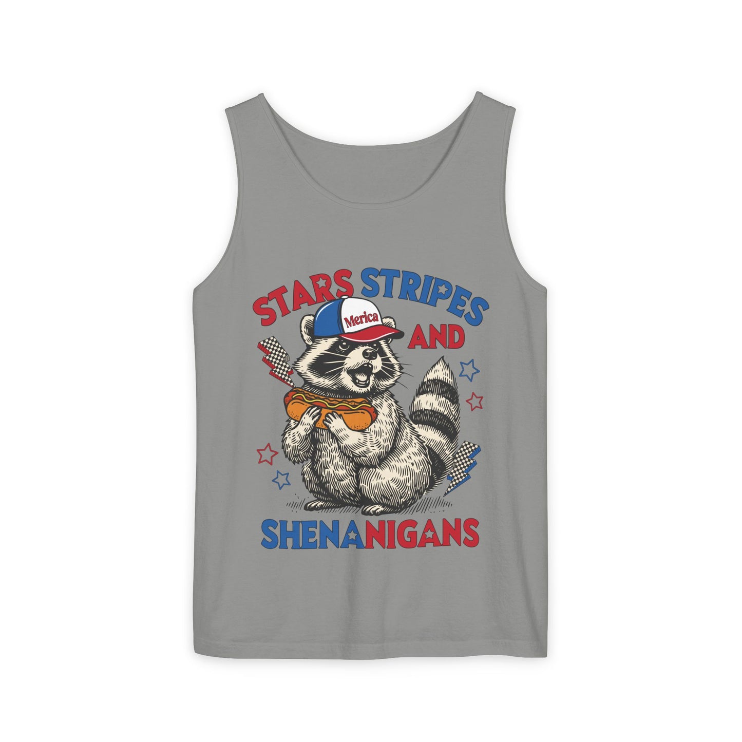 Stars Stripes and Shenanigans Garment-Dyed Tank Top