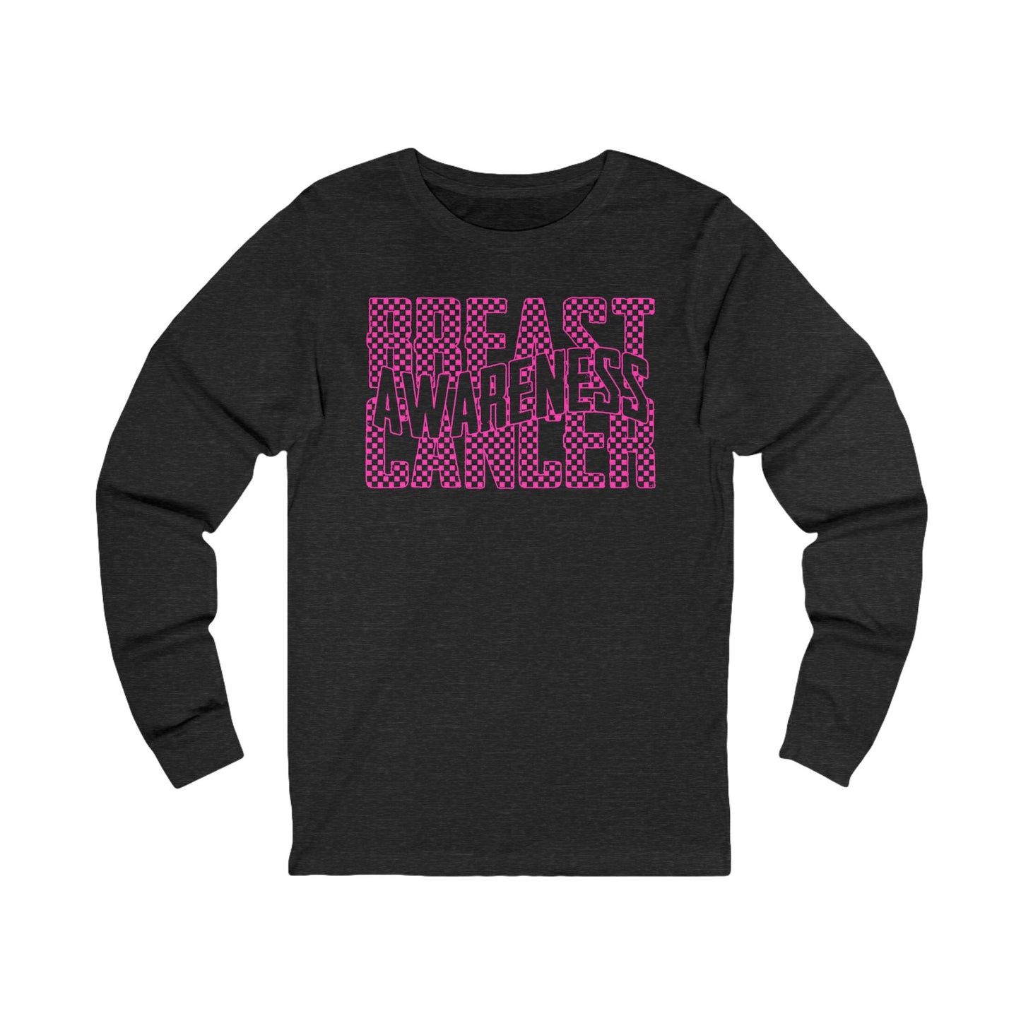 Retro Breast Cancer Awareness Jersey Long Sleeve Tee