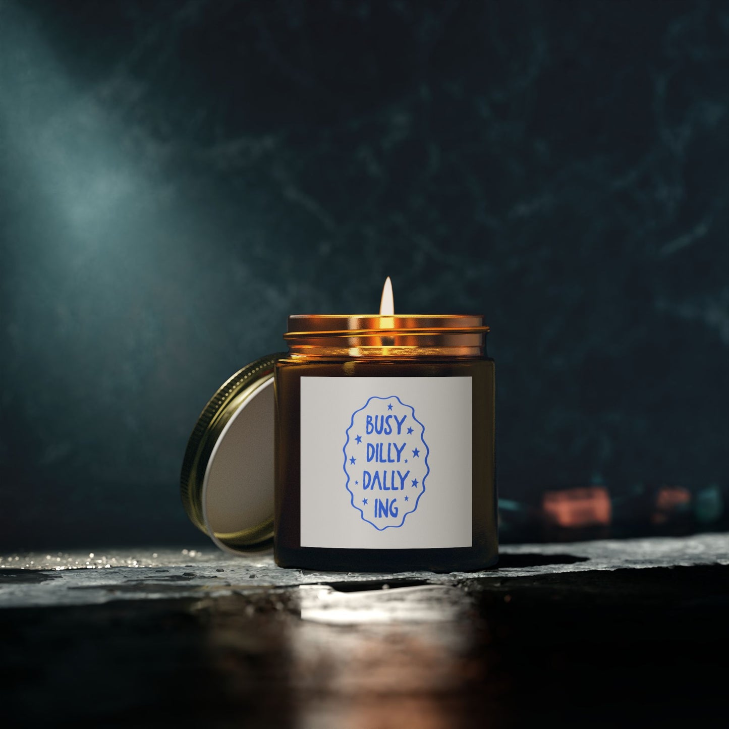 Busy Dilly Dallying Scented Candles, Coconut Apricot Wax (4oz, 9oz)