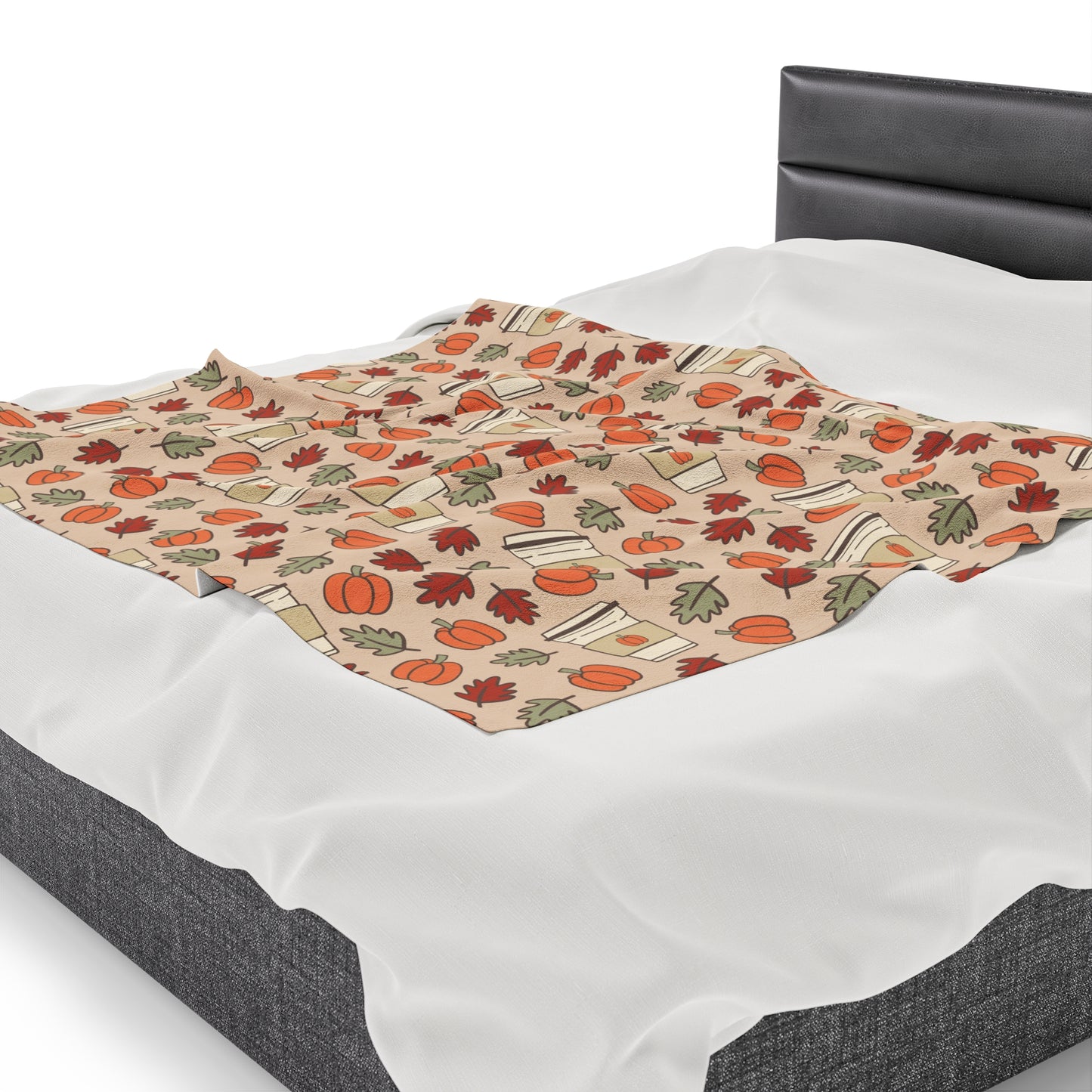 Coffee Pumpkin Velveteen Plush Blanket