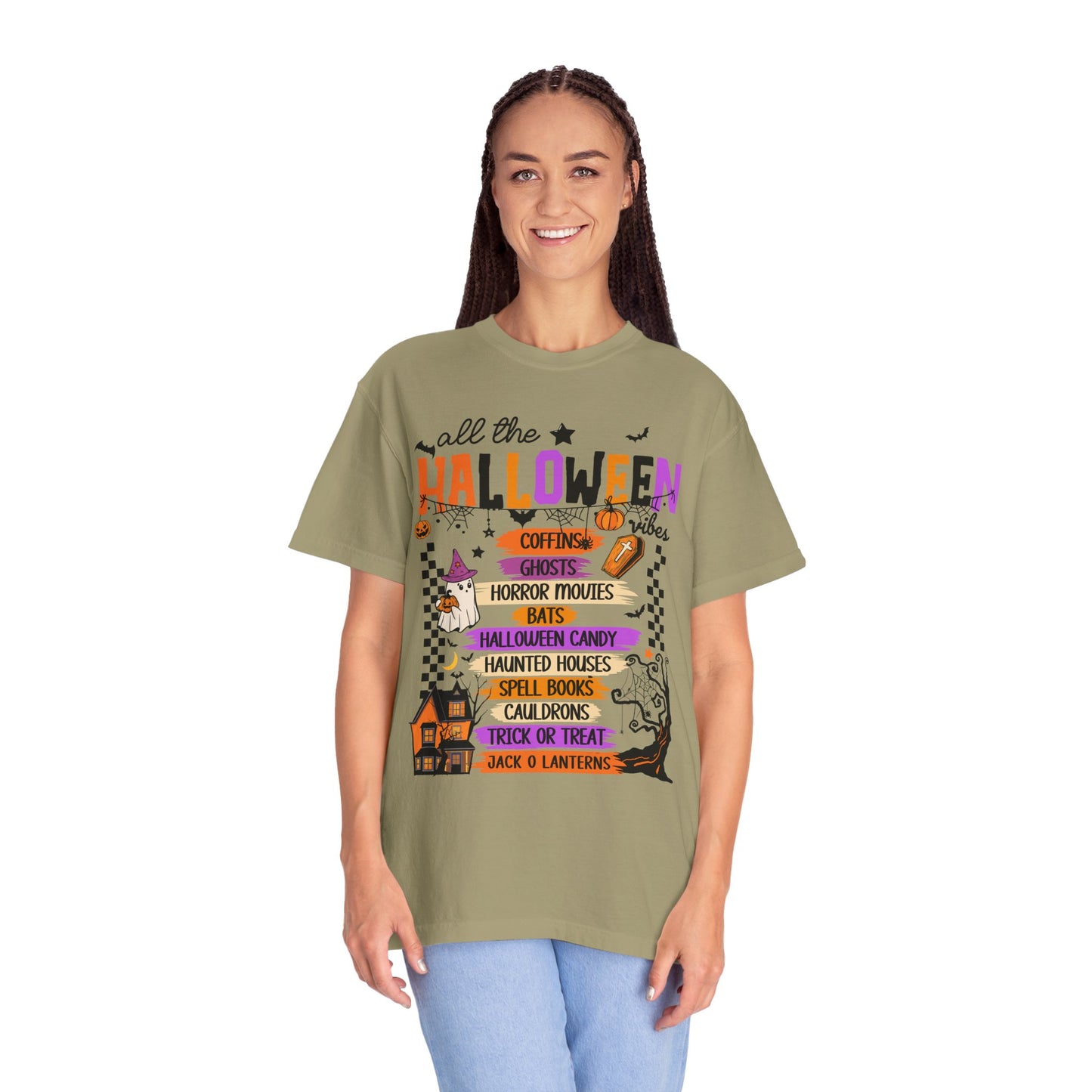 All The Halloween Vibes Garment-Dyed T-shirt