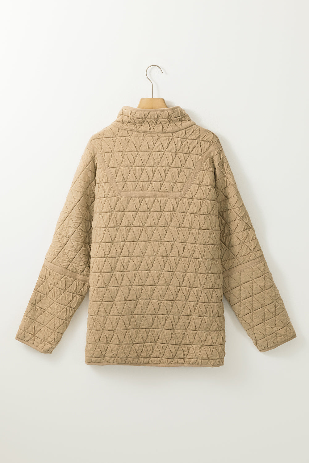 Black Solid Quilted Pullover and Pants Outfit