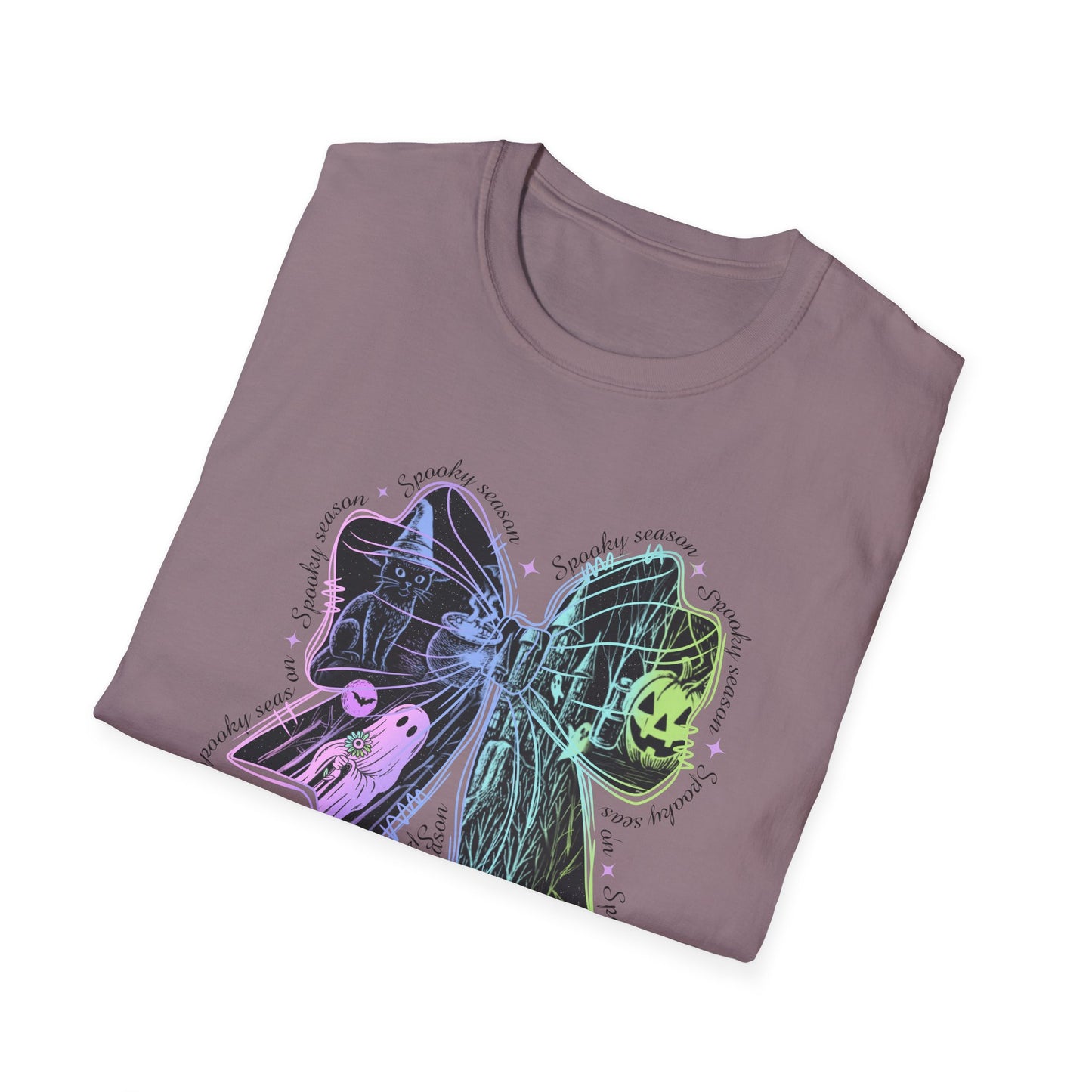 Neon Spooky Bow Softstyle T-Shirt