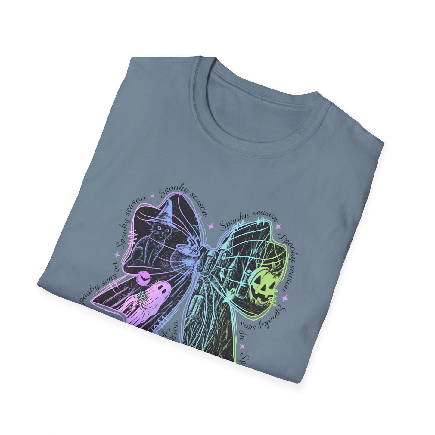 Neon Spooky Bow Softstyle T-Shirt
