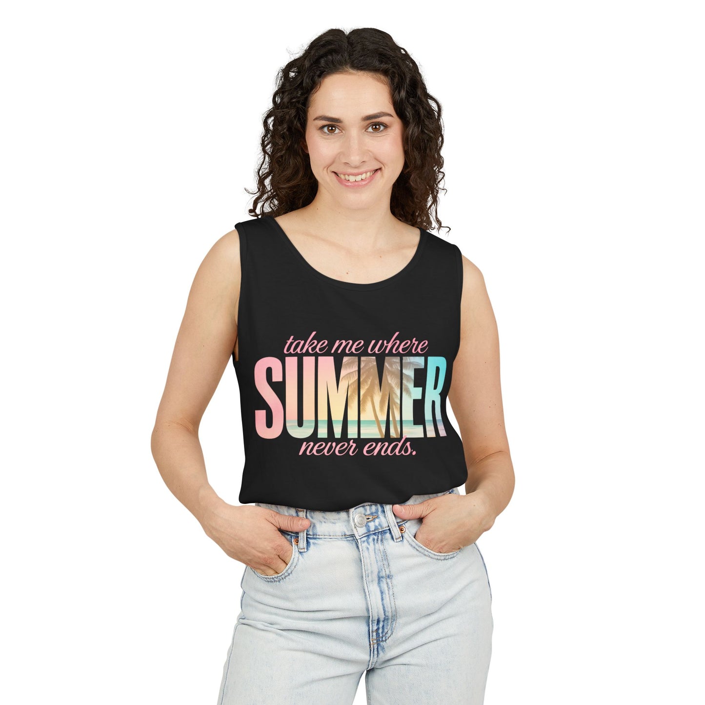 Summer Never Ends Garment-Dyed Tank Top