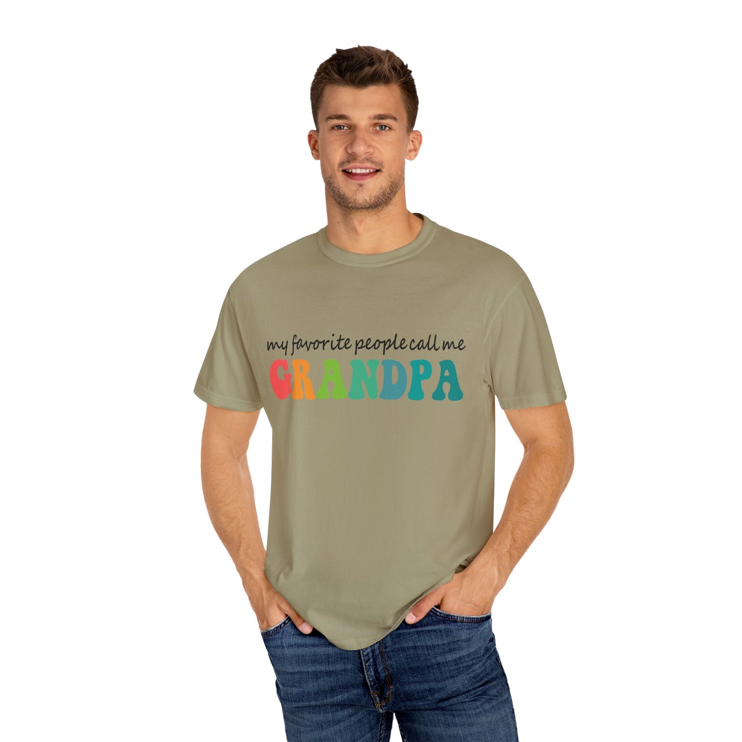 Call Me Grandpa Garment-Dyed T-shirt