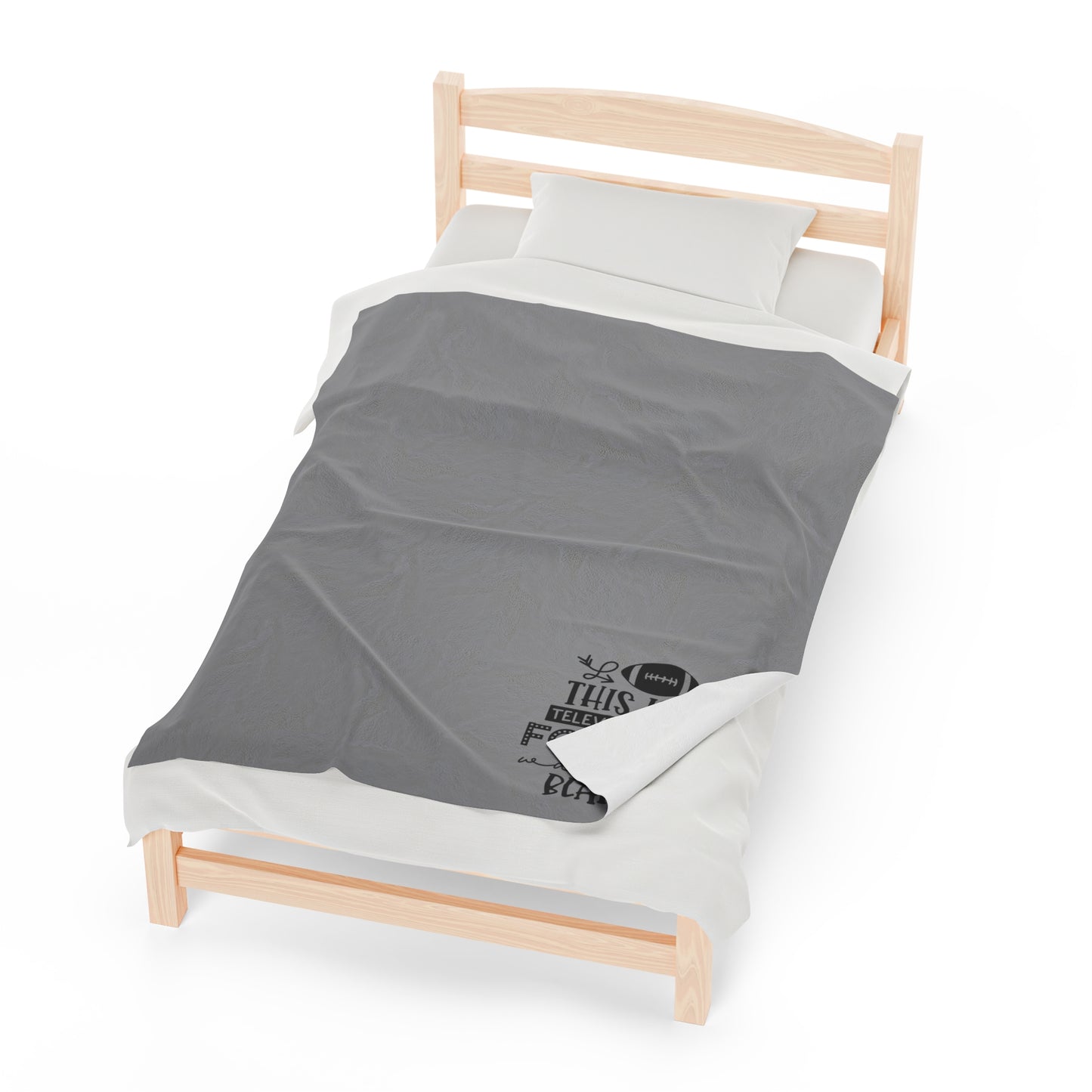 Football Watching Velveteen Plush Blanket