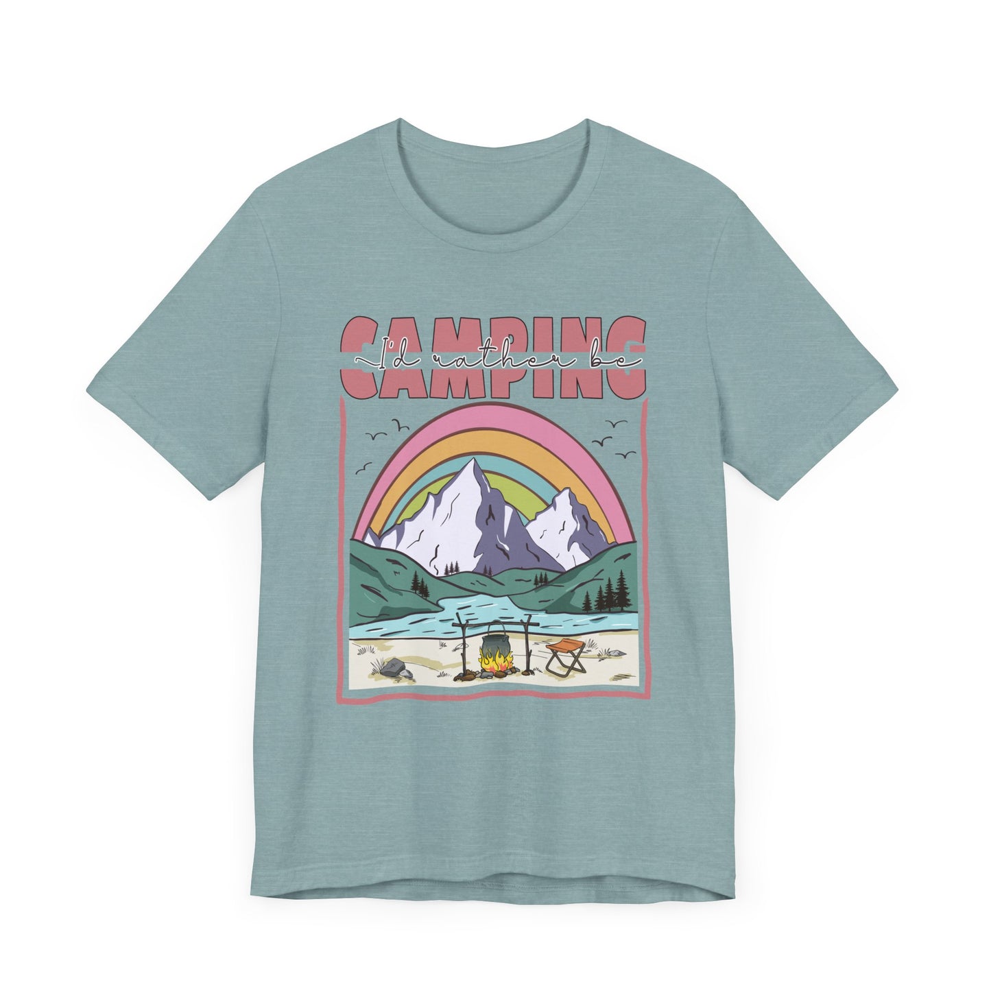 I’d Rather Be Camping Jersey Short Sleeve Tee