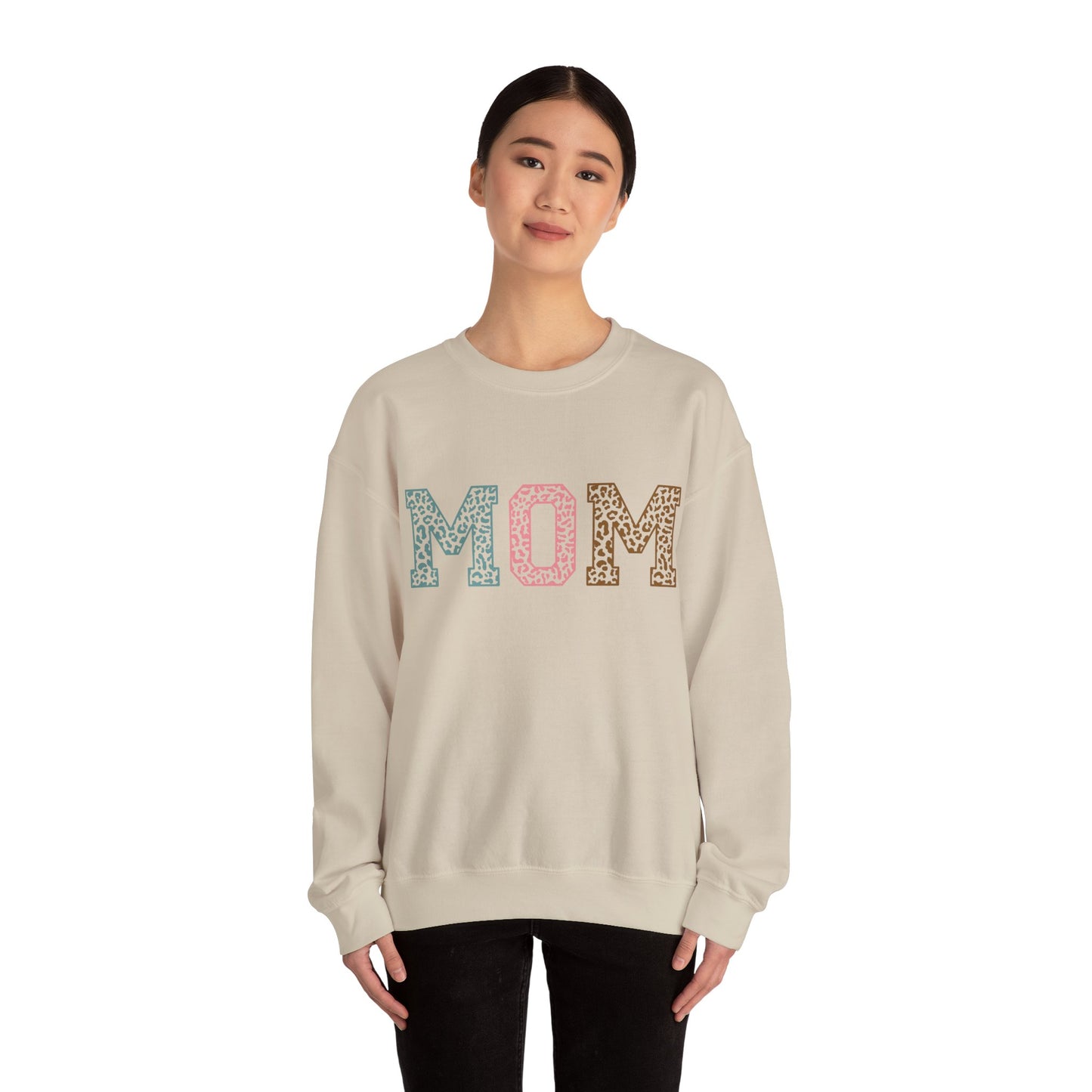 Leopard MOM Heavy Blend™ Crewneck Sweatshirt